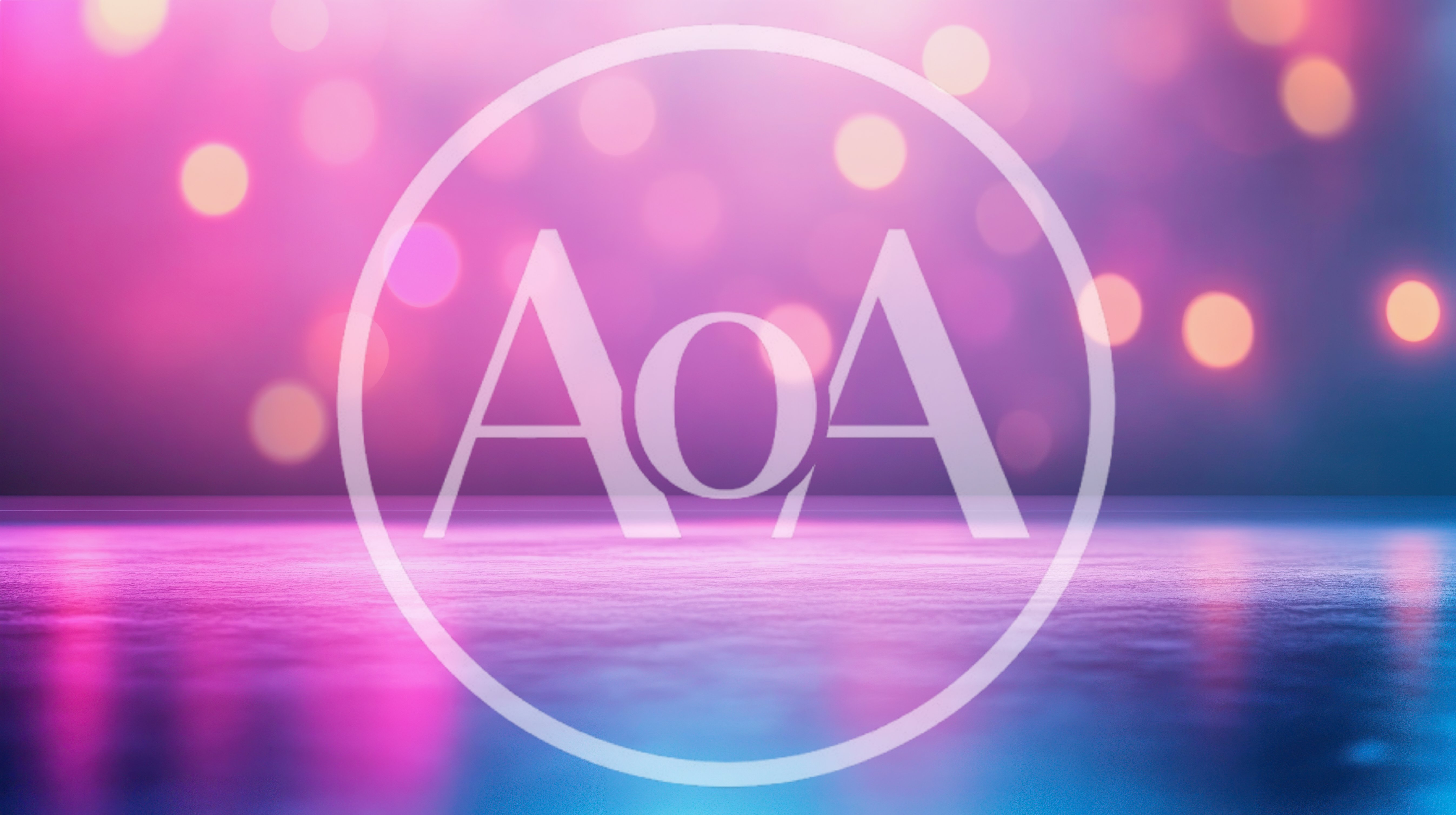 Abstract Background With Pink And Blue Bokeh Lights
