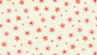 Seamless Pattern Of Pink Cherry Blossom Flowers