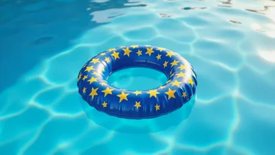 European Union Flag Pattern Inflatable Pool Float