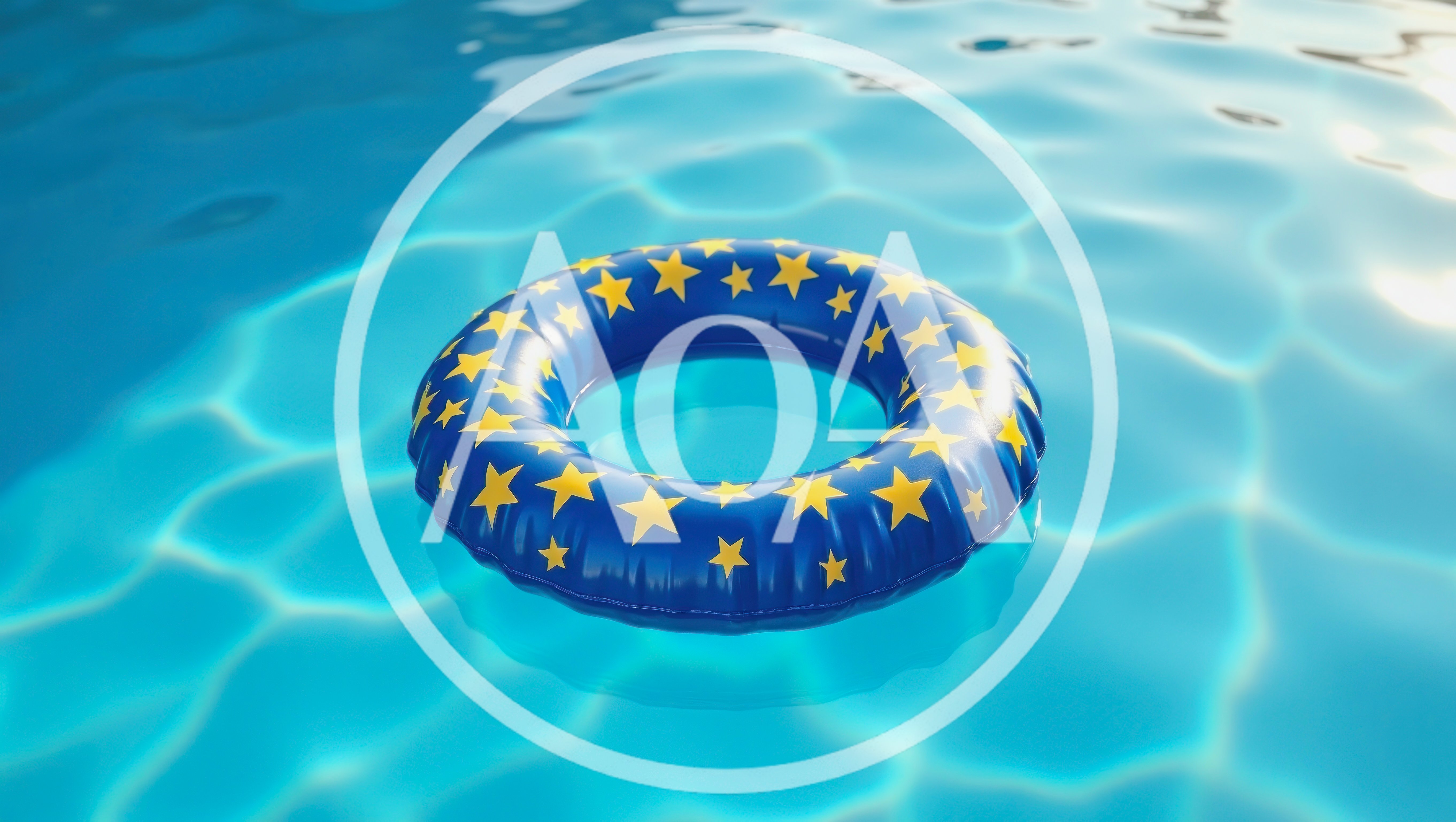 European Union Flag Pattern Inflatable Pool Float