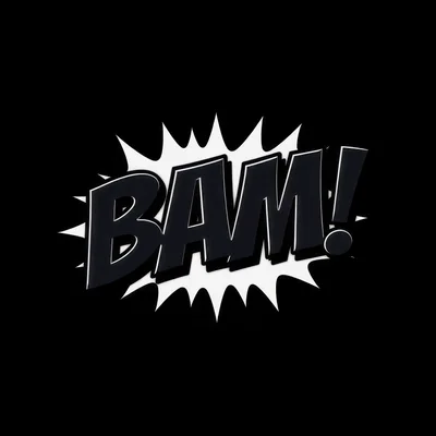 Comic Book Style Bam Sound Effect Graphic