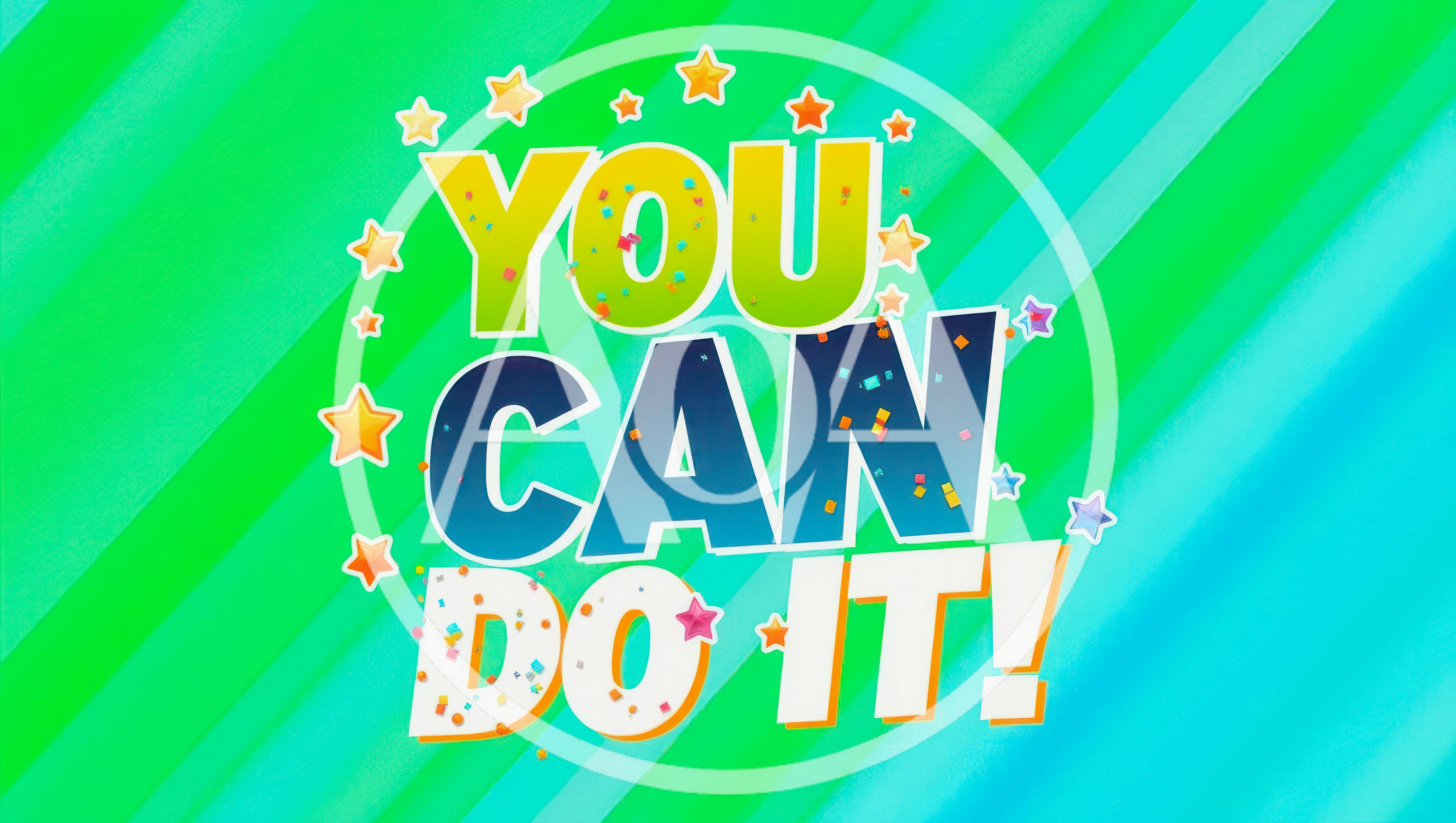 Animated You Can Do It Motivational Text Graphic
