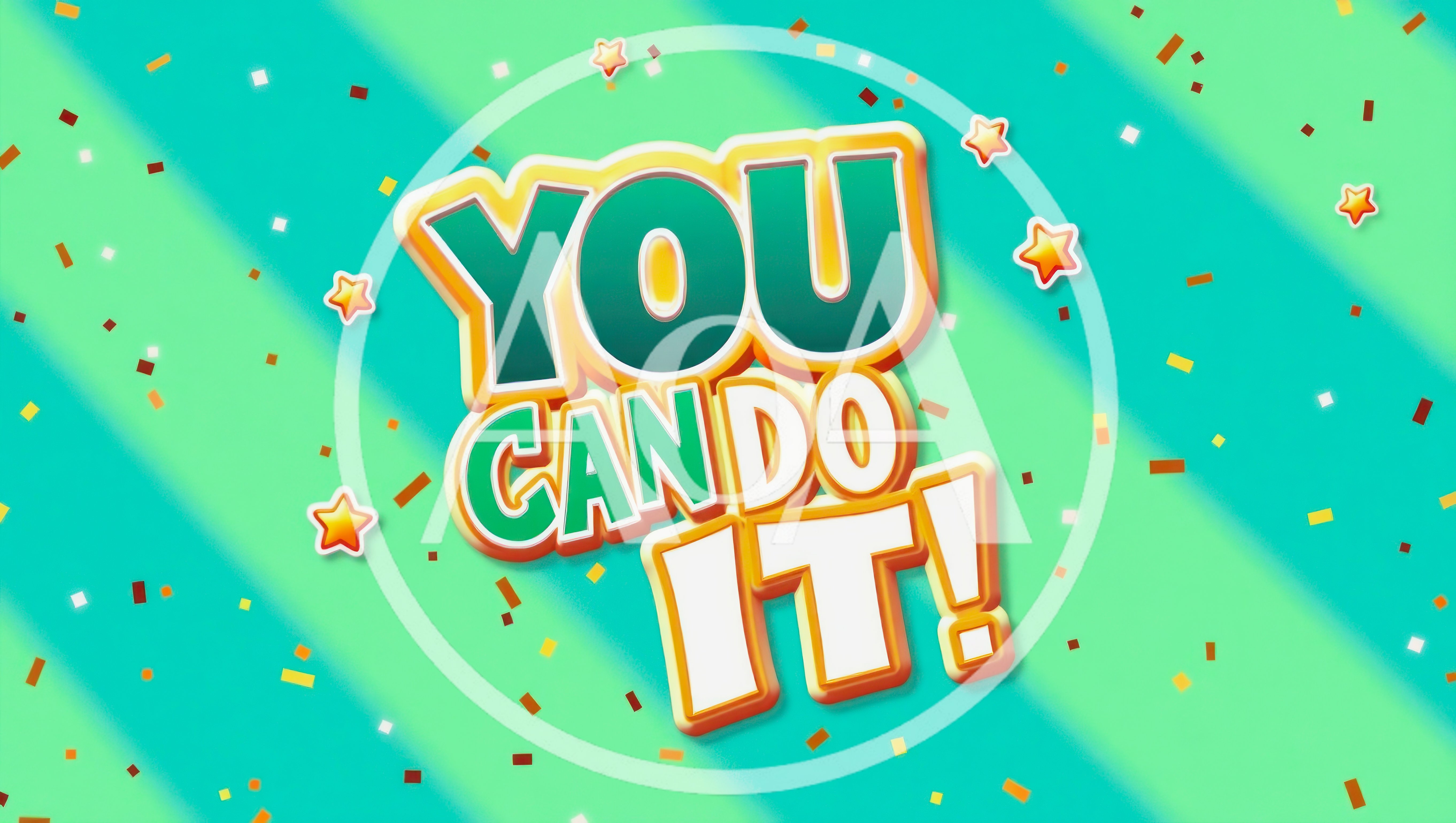 You Can Do It Motivational Text Animation