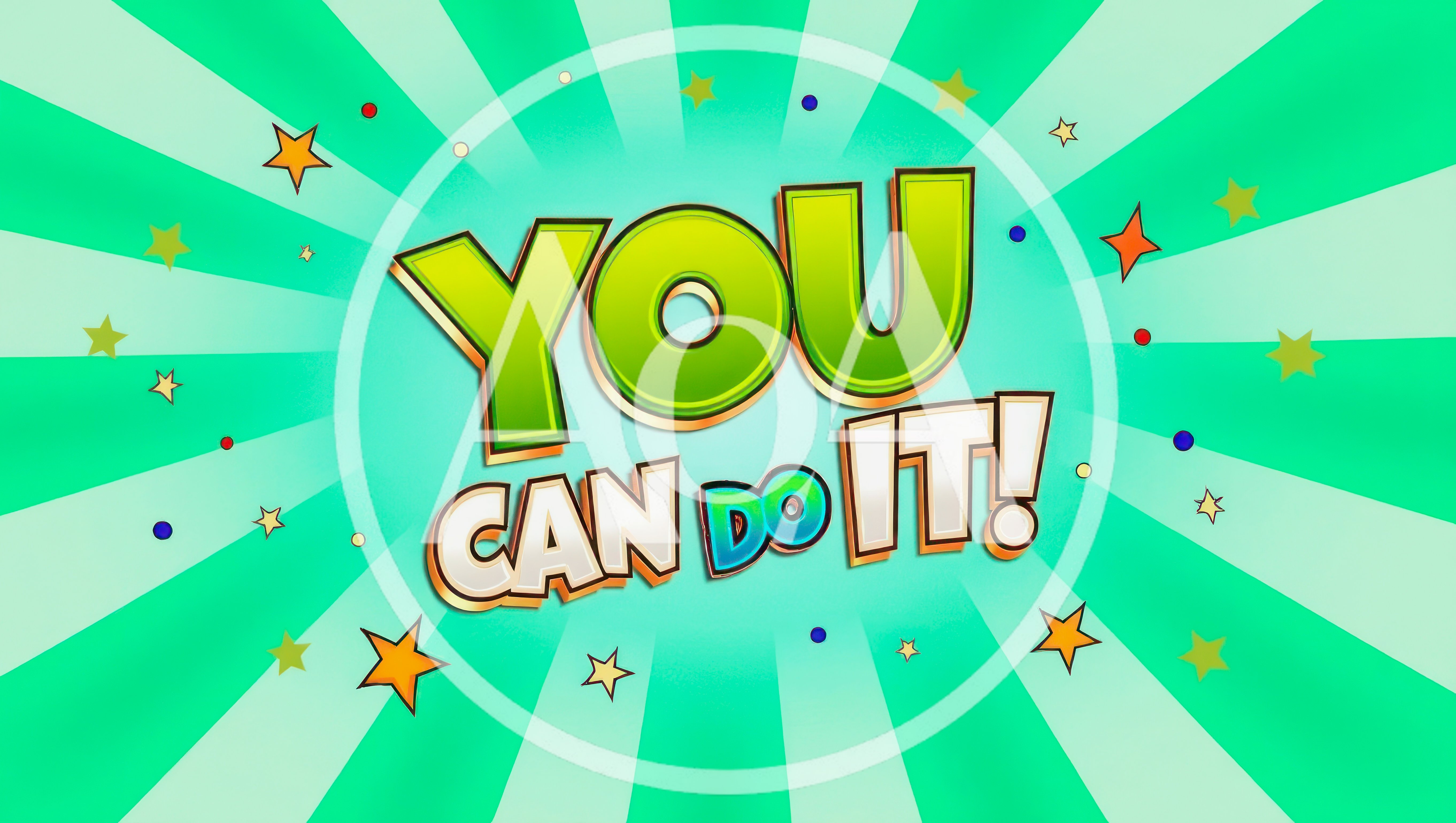 You Can Do It Motivational Text Graphic