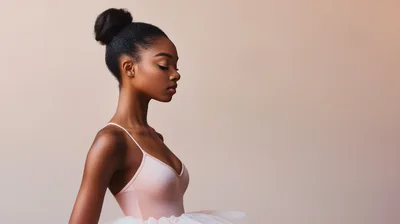 Side Profile Of A Young Black Ballerina