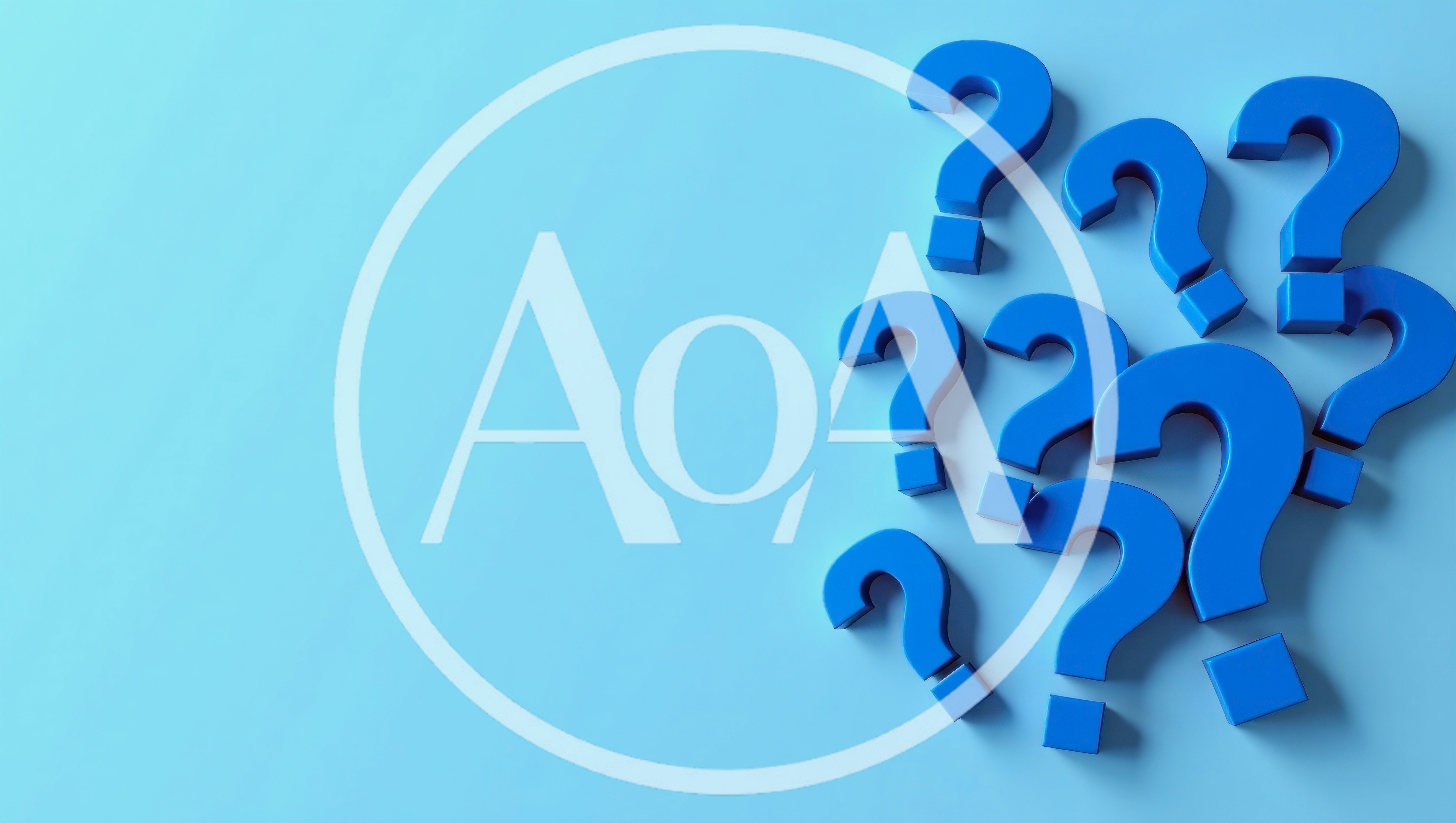 Blue Question Marks Scattered On A Light Blue Background