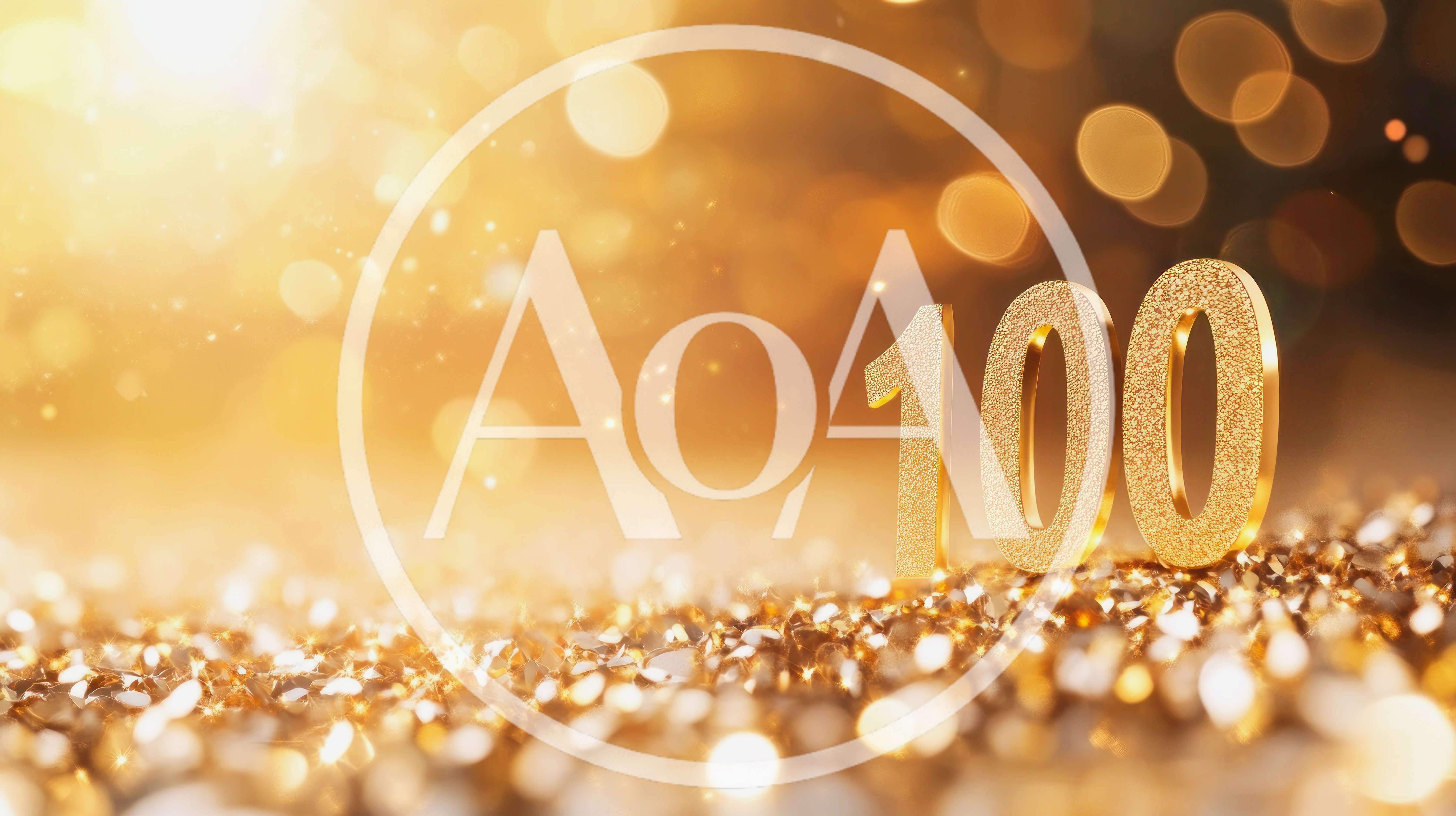 Golden Number One Hundred Celebration Background