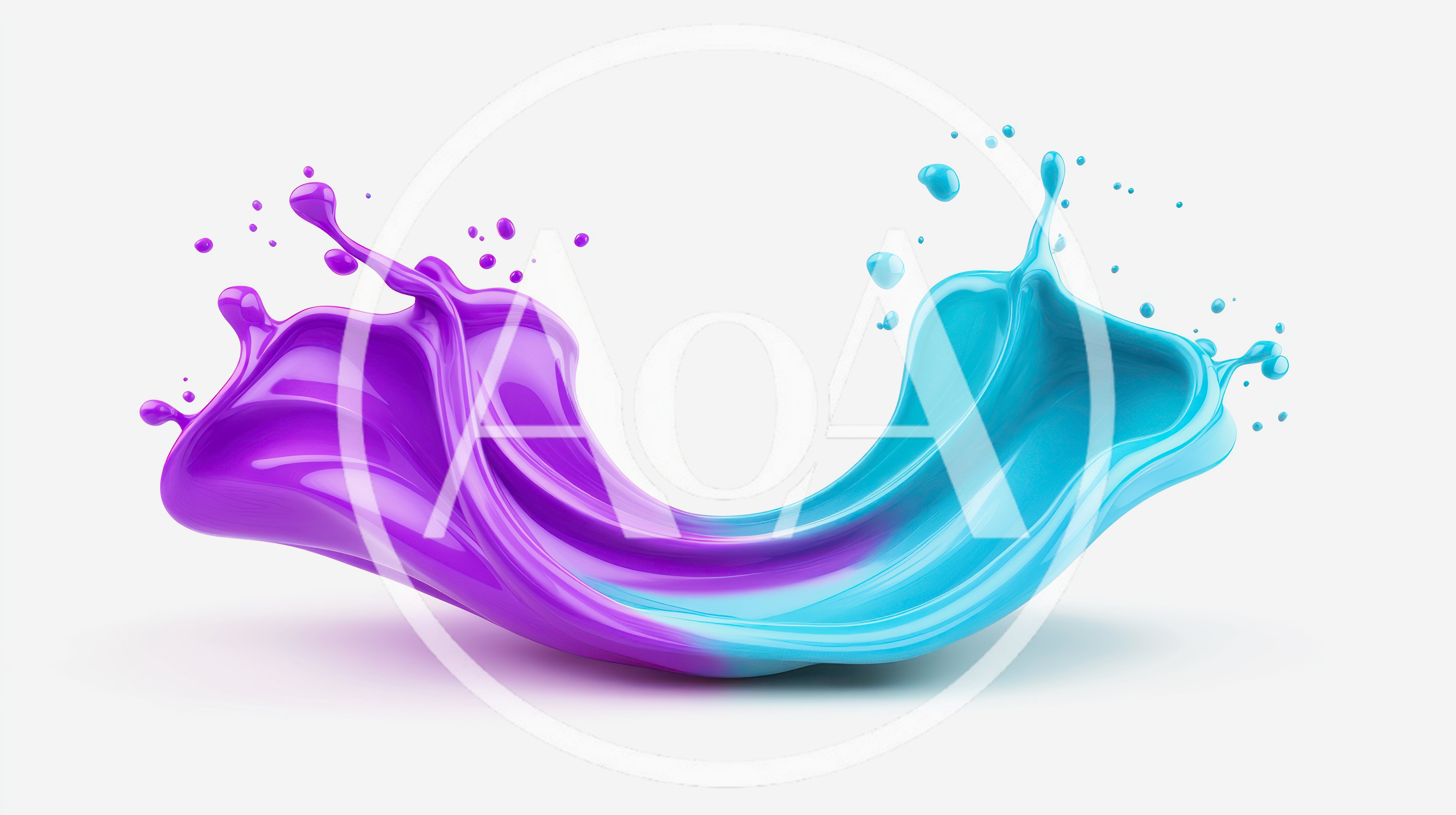 Abstract Purple And Blue Liquid Paint Splash