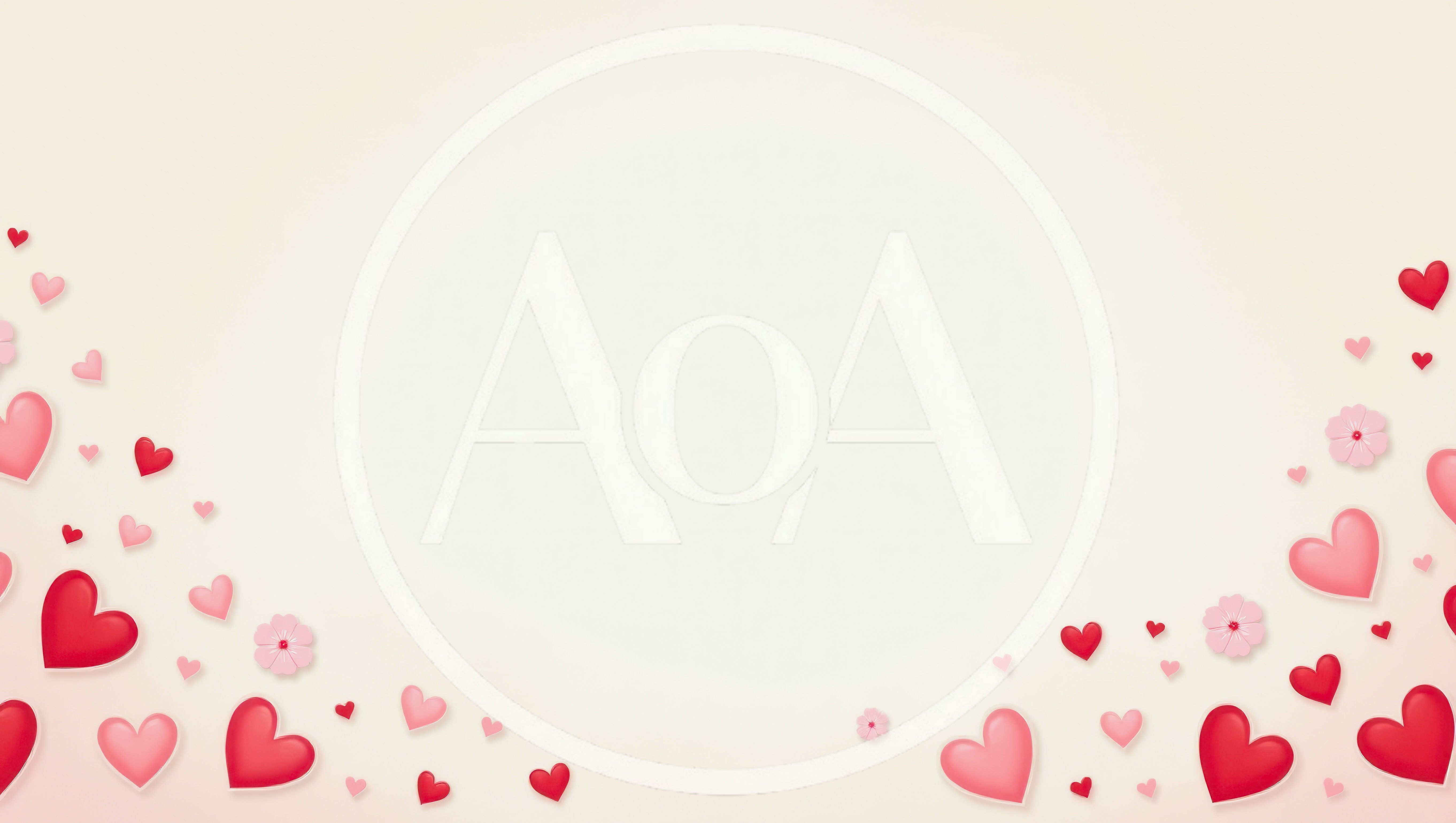 Romantic Background With Floating Hearts And Flowers