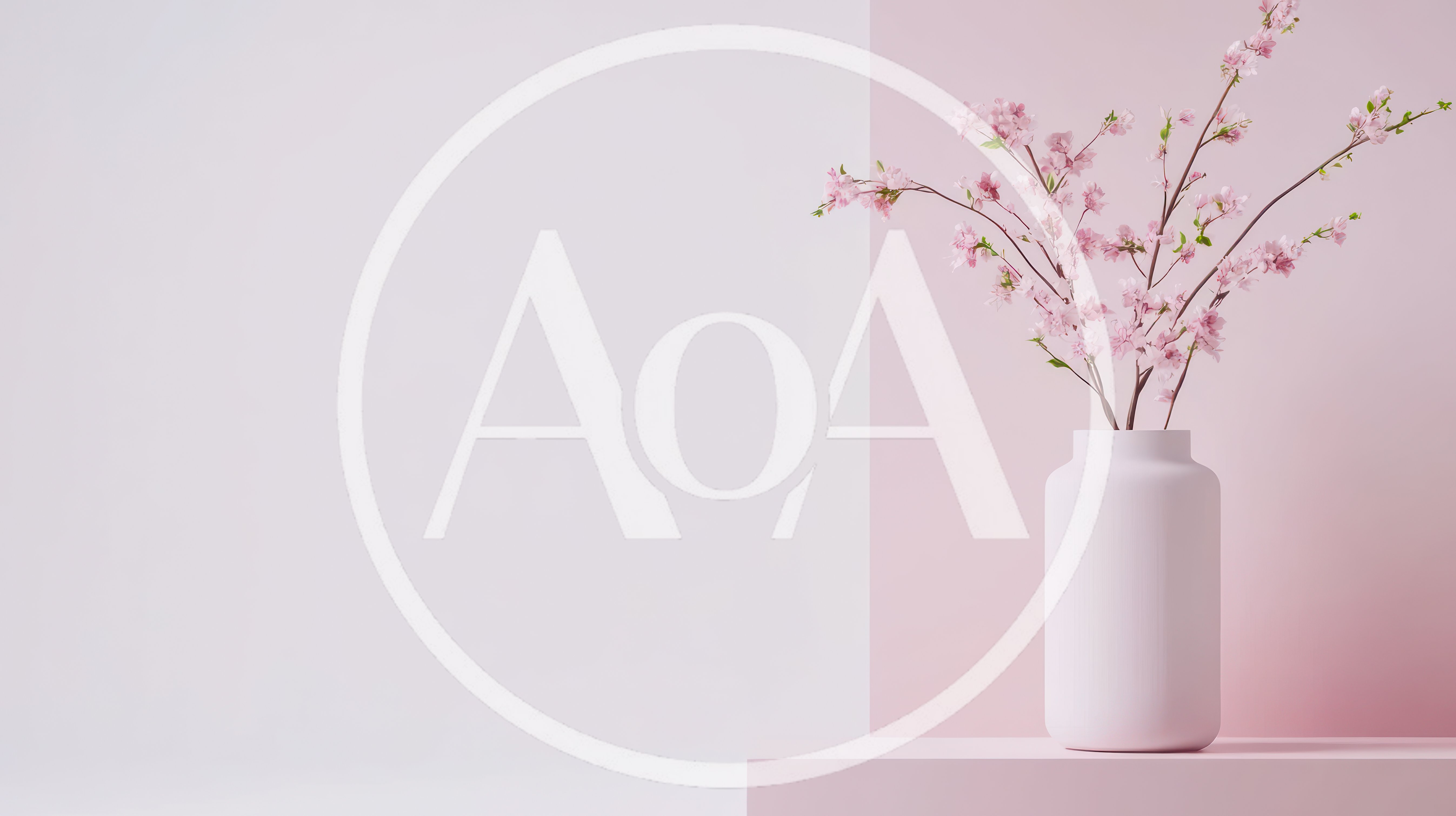 Minimalist Vase With Cherry Blossom Branches