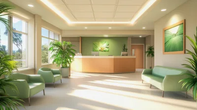 Modern Medical Office Reception Waiting Area
