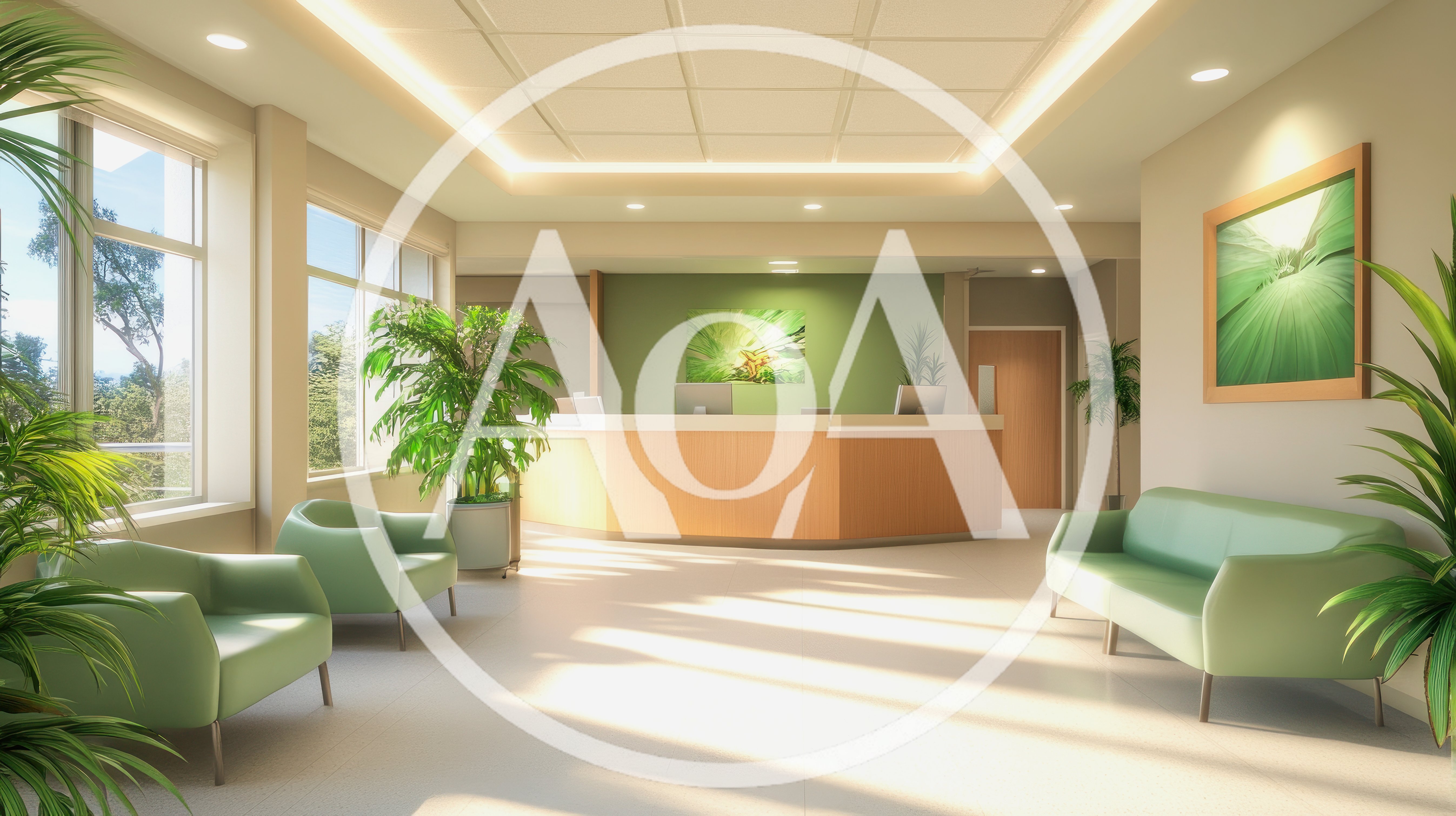 Modern Medical Office Reception Waiting Area