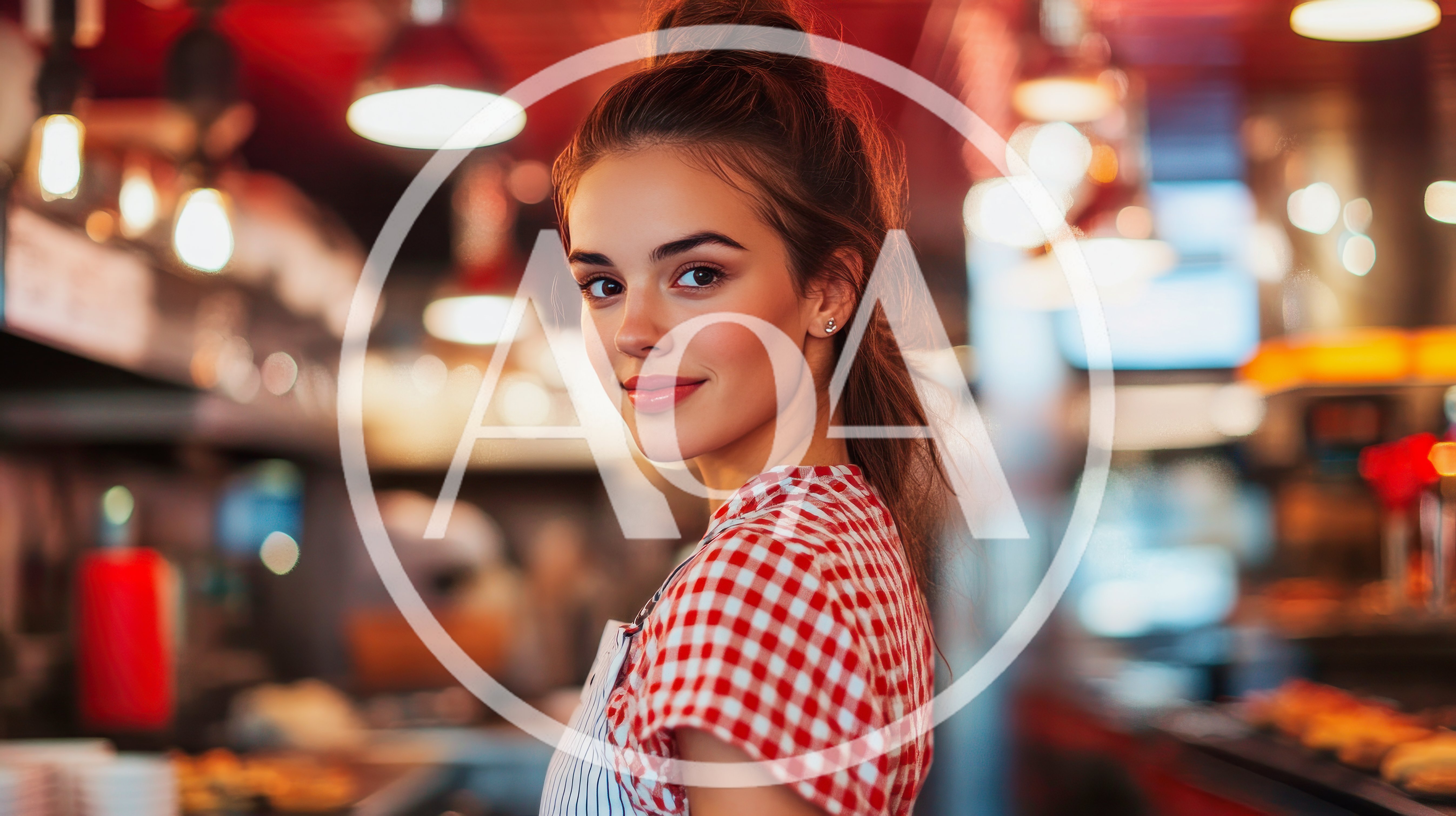 Young Woman Working in a Restaurant Kitchen