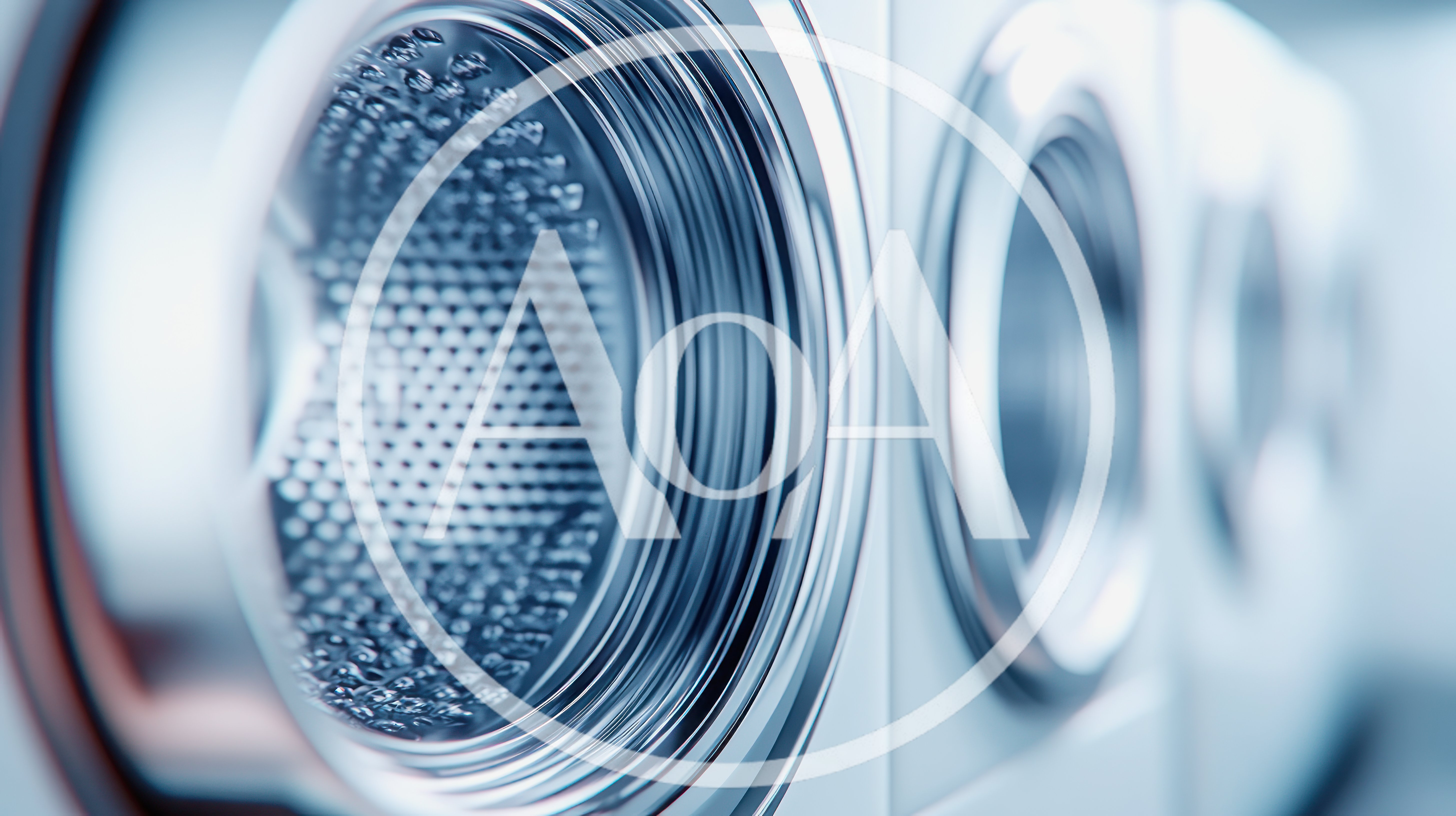 Close Up Of Industrial Washing Machine Drum
