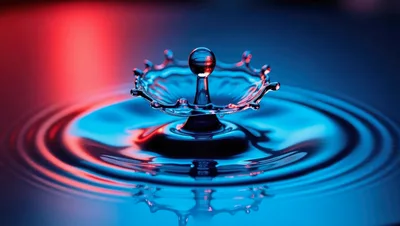 Water Drop Impact Creating Crown Splash