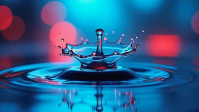Water Drop Impact Creating A Crown Splash