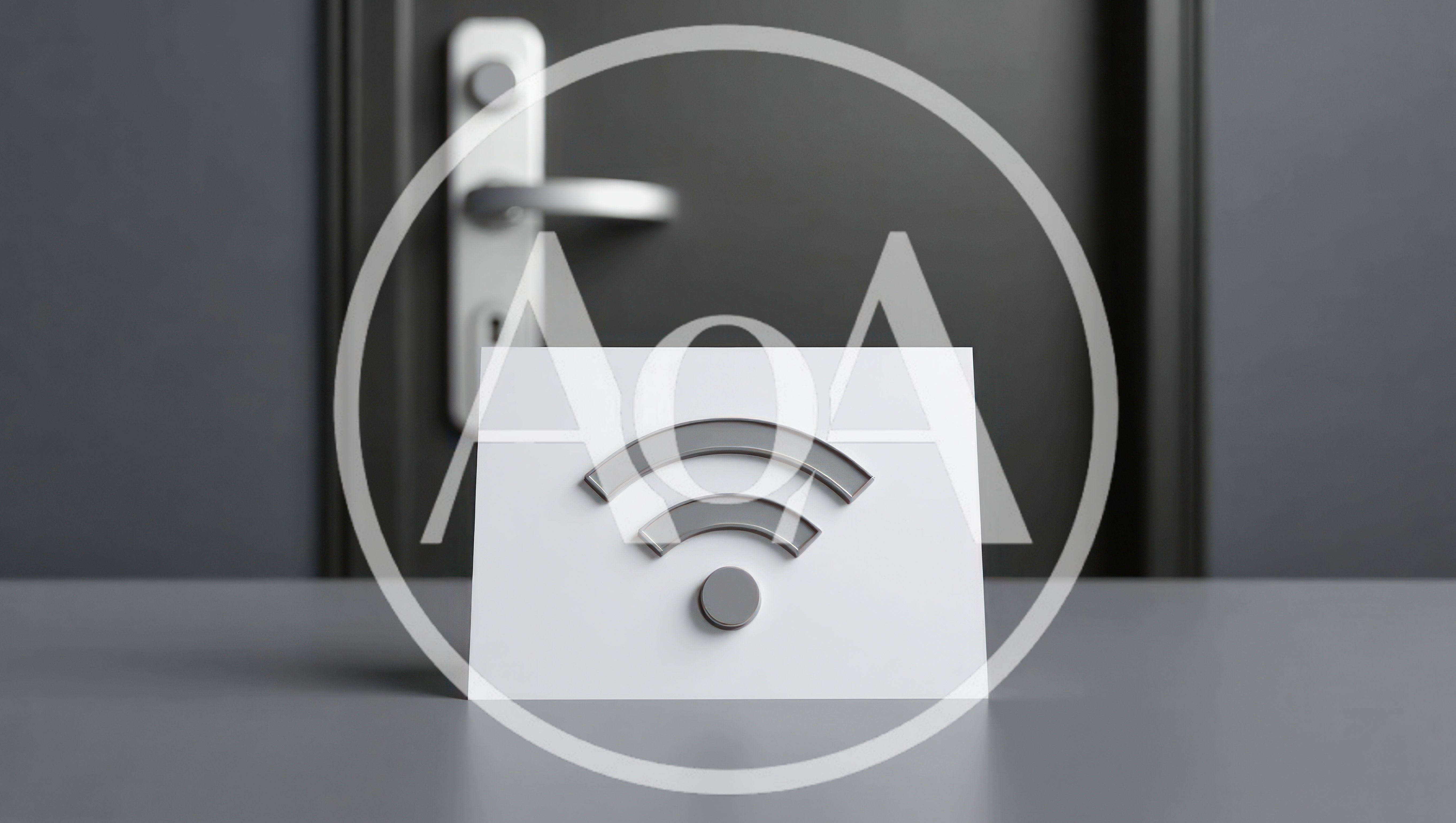 Wi-Fi Symbol Sign on a Desk