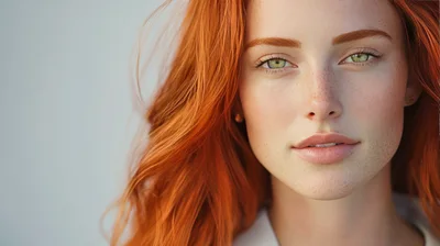Portrait Of A Young Woman With Red Hair