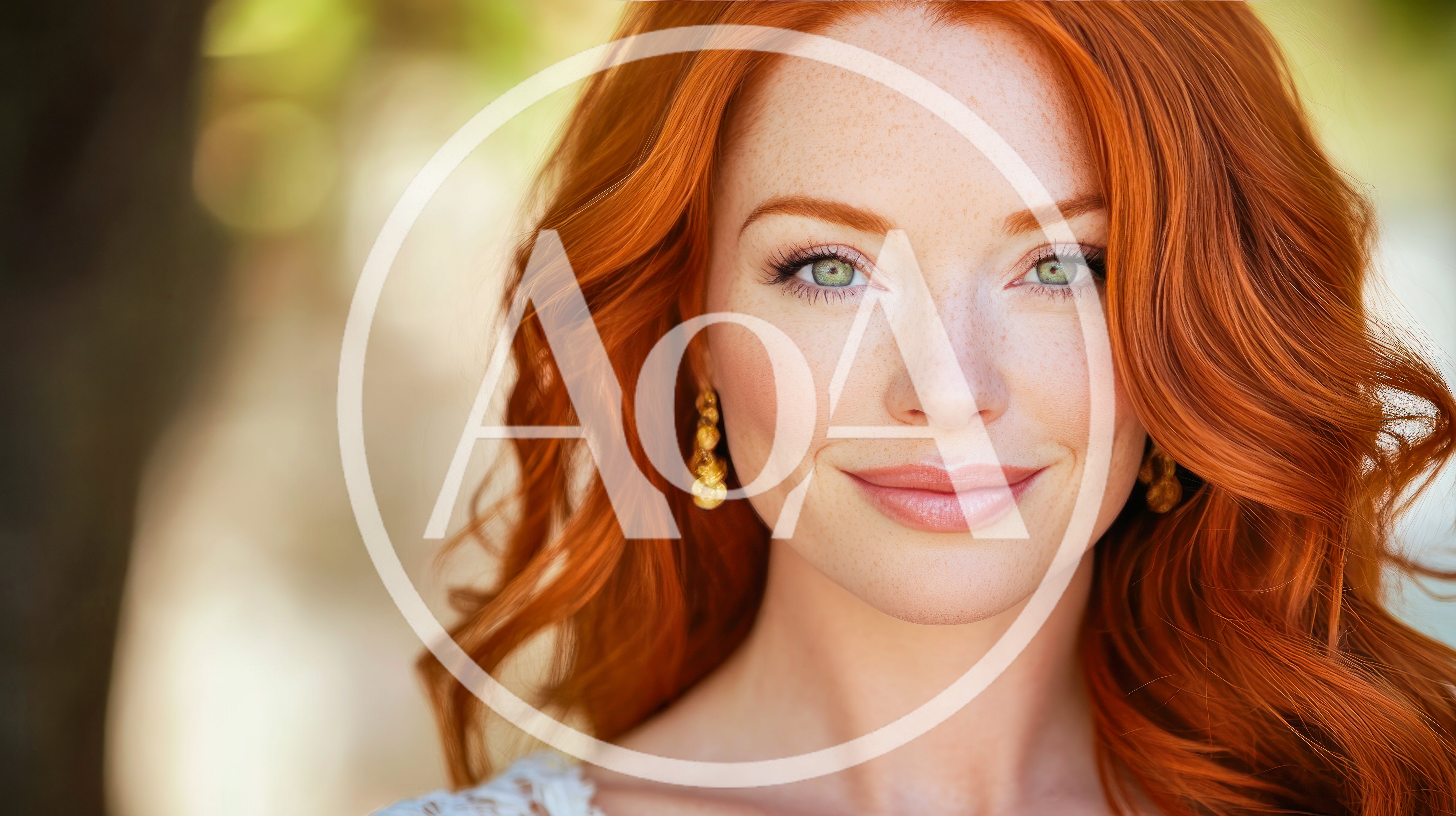 Portrait Of A Beautiful Woman With Vibrant Red Hair
