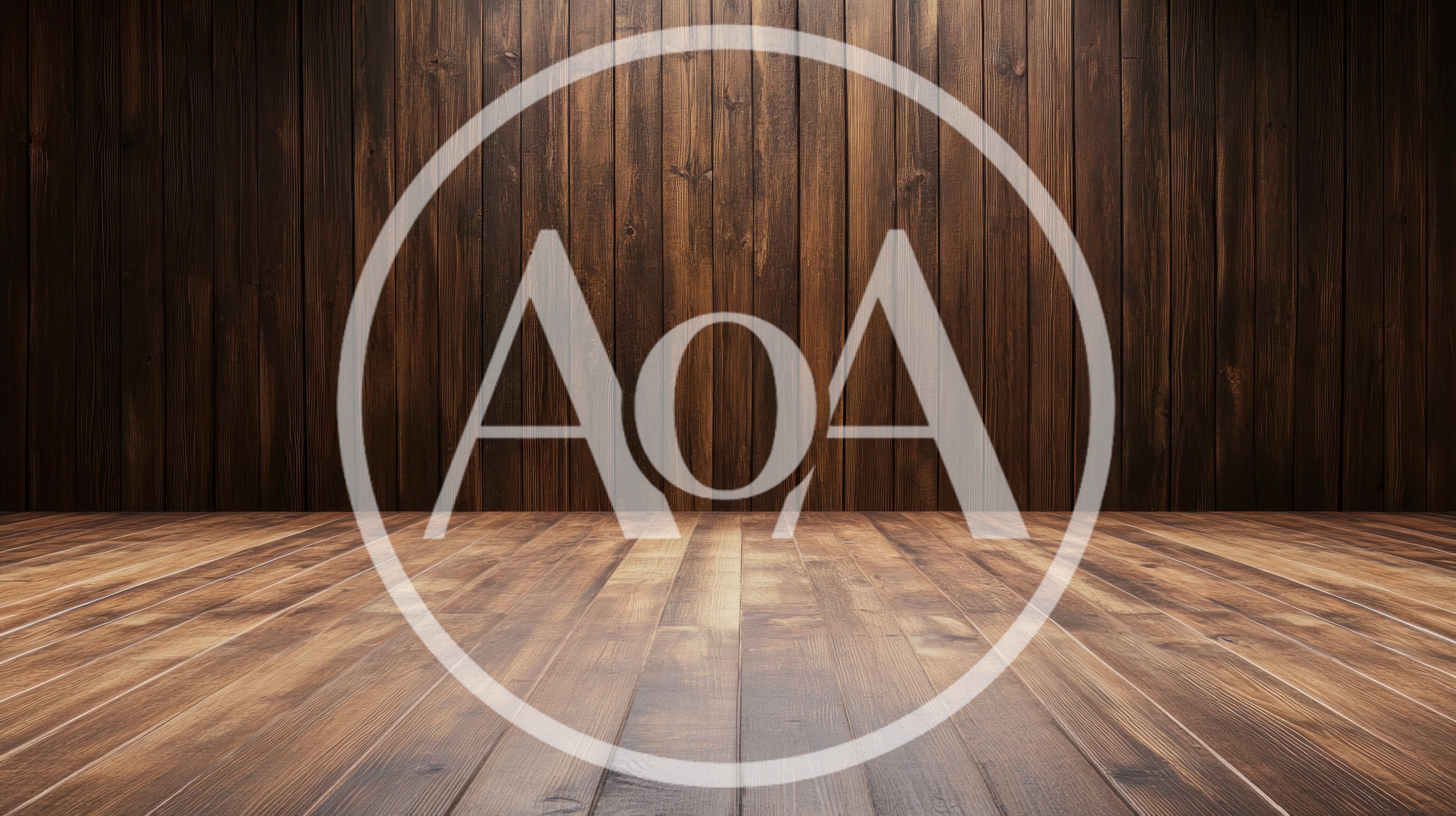 Empty Rustic Wooden Room With Vertical Wall Planks