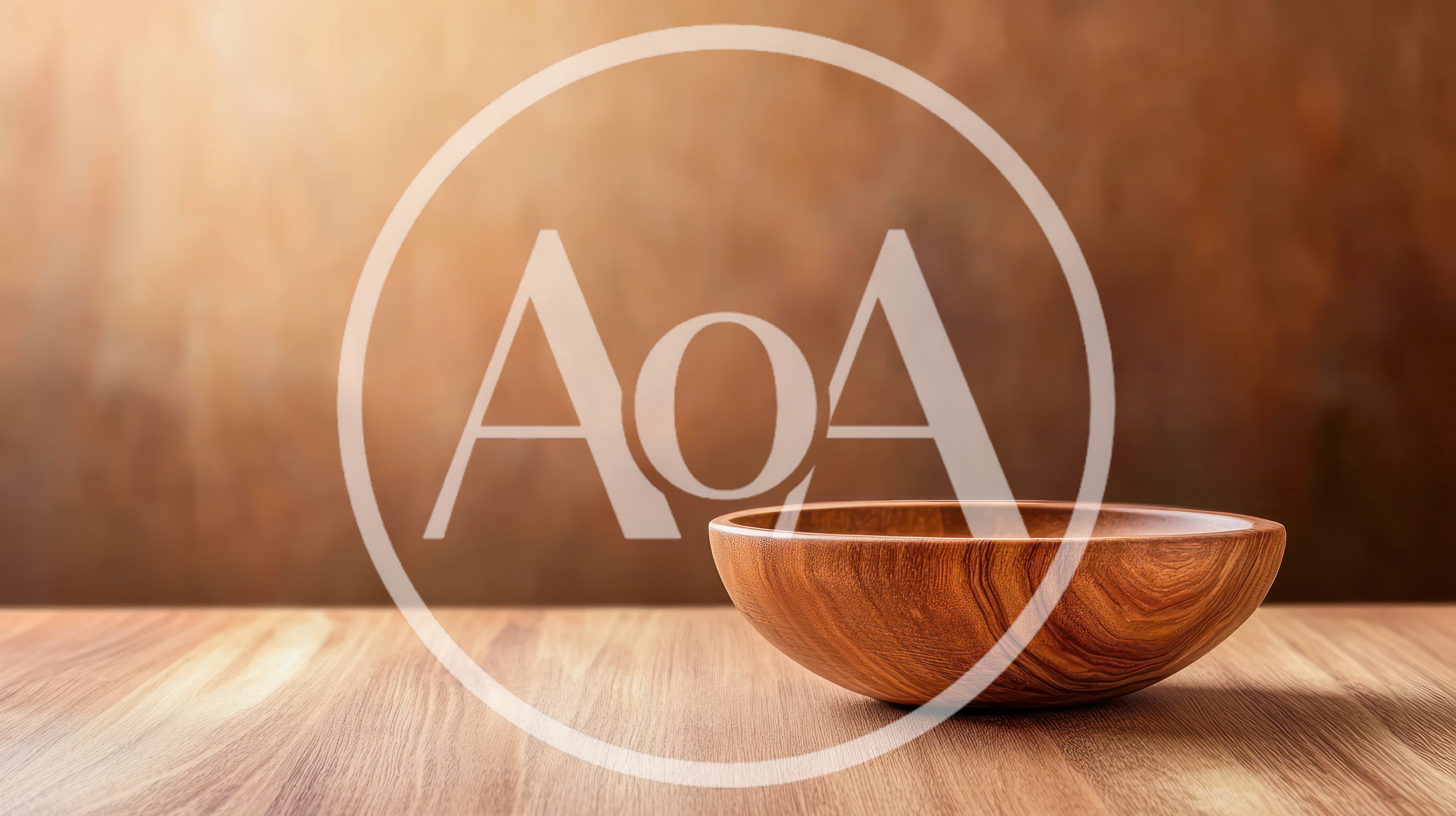 Empty Wooden Bowl On A Rustic Table