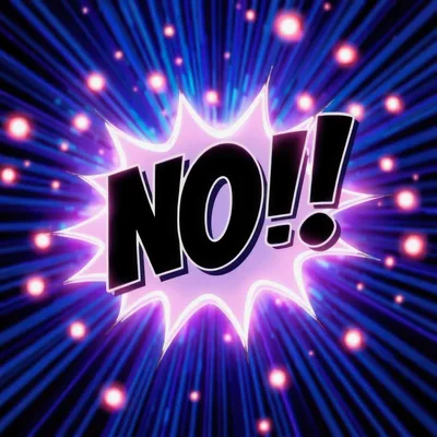 Comic Book Style No Exclamation Text Graphic