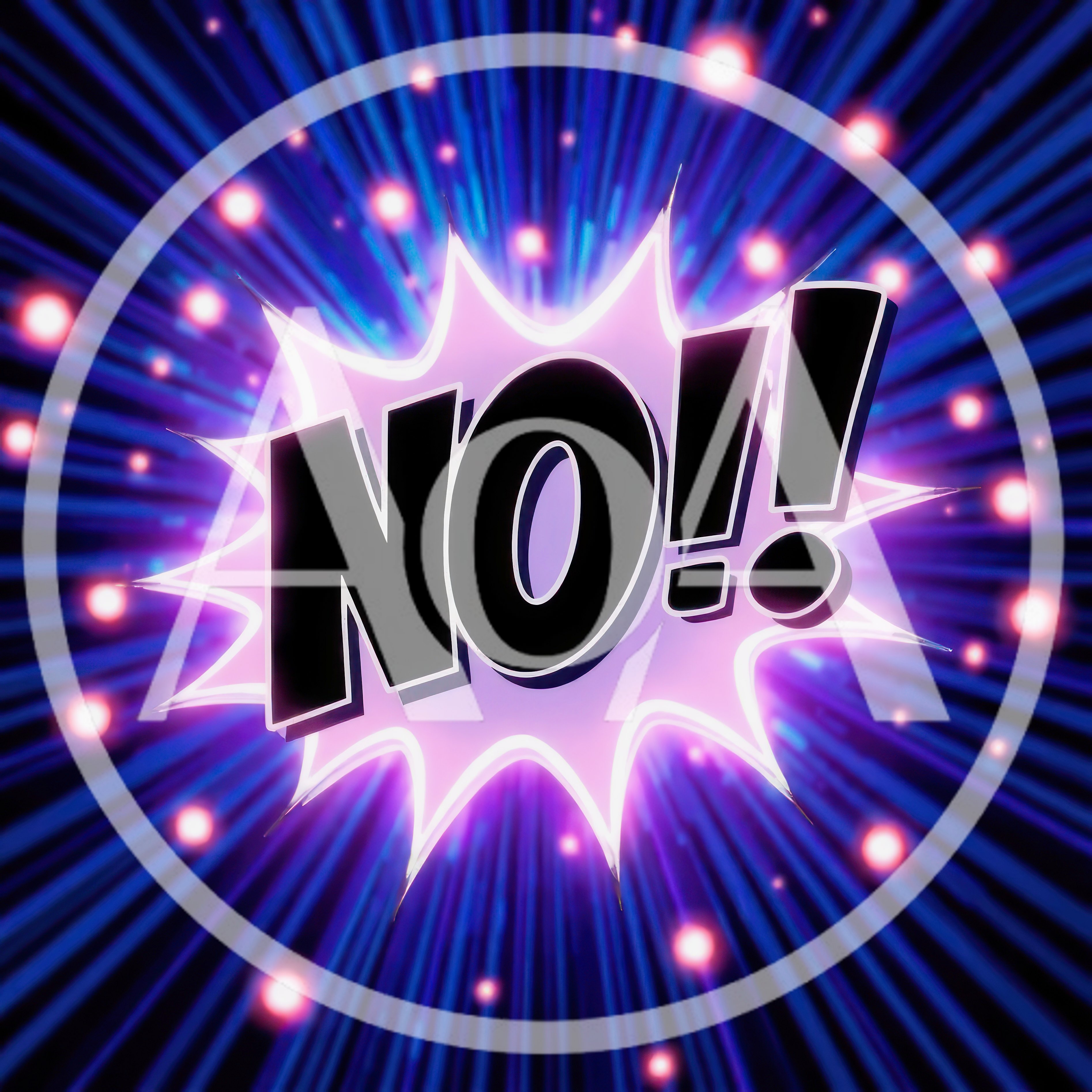 Comic Book Style No Exclamation Text Graphic
