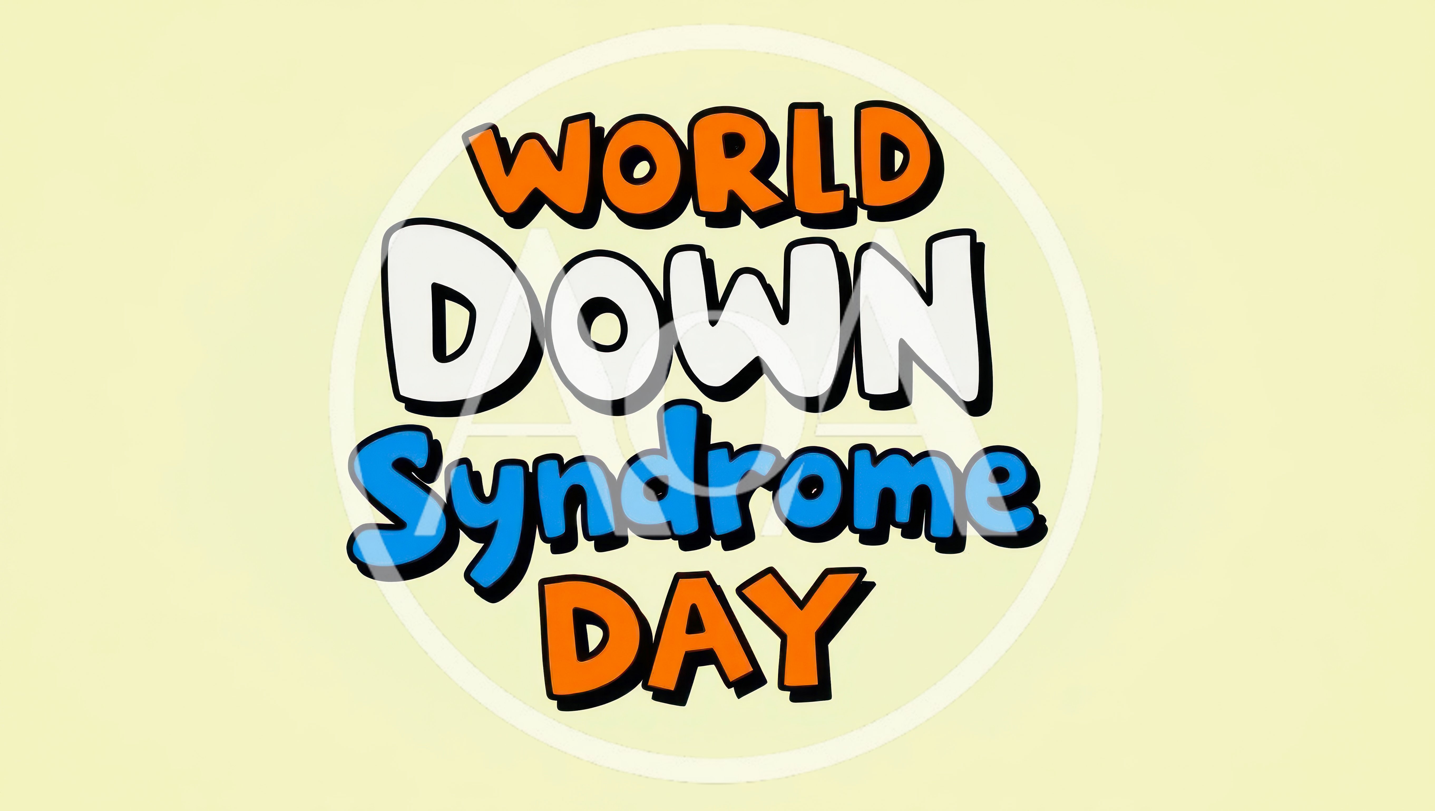 World Down Syndrome Day Text Graphic Animation