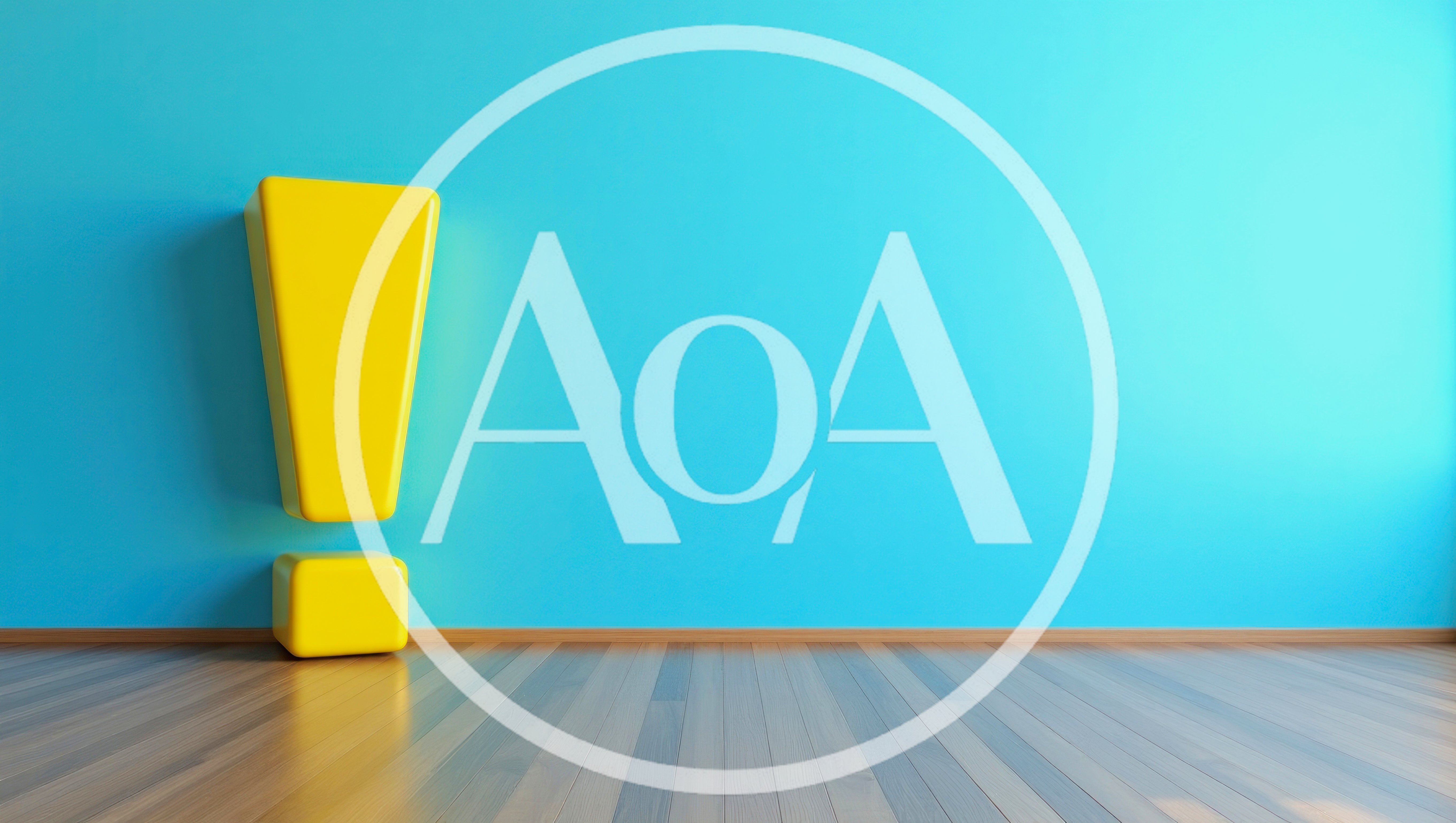 Yellow Exclamation Mark Symbol Against Blue Wall