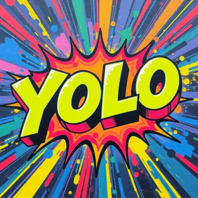 Pop Art Style YOLO Text Graphic