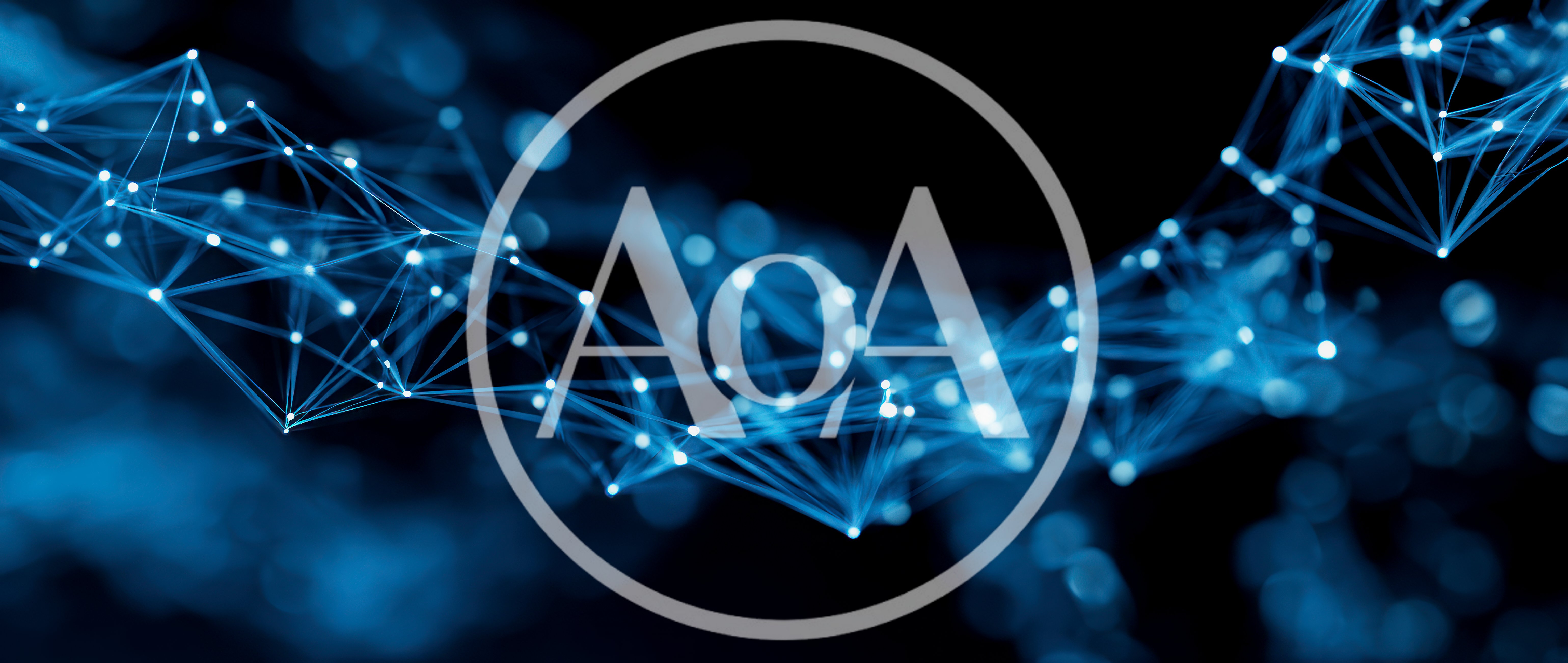 Abstract Digital Network Connection With Glowing Nodes