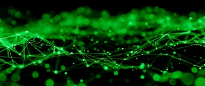Abstract Green Digital Network Connection Background