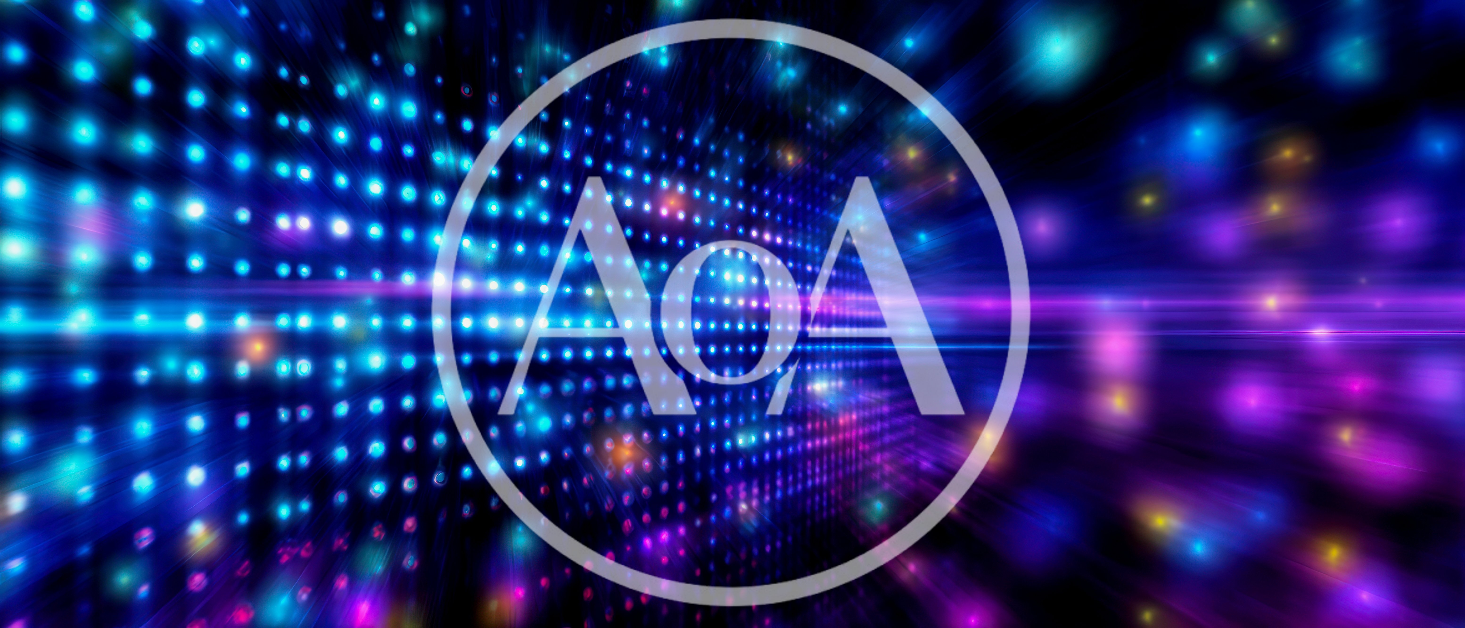 Abstract Digital Background With Glowing Blue LED Lights