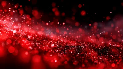 Abstract Red Particle Wave Motion Background
