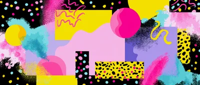 Abstract Memphis Style Graphic Design Background