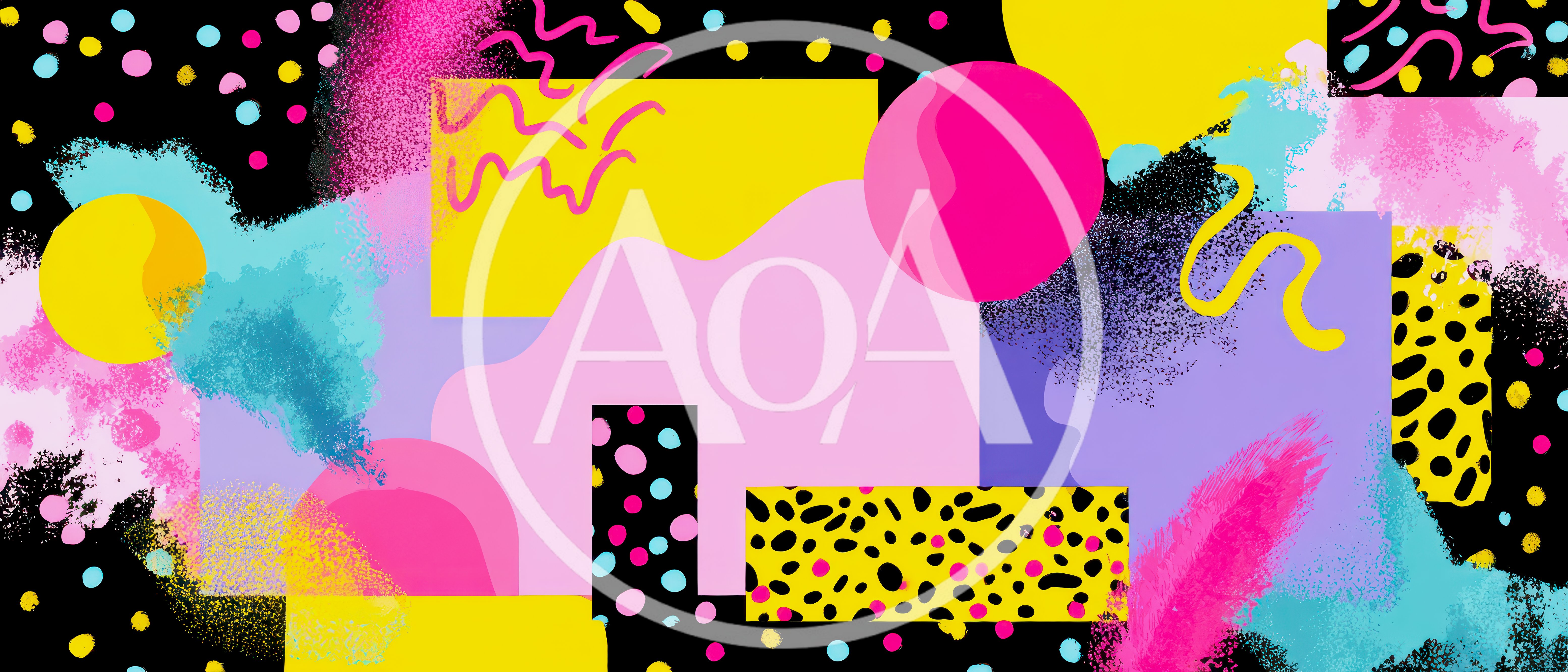 Abstract Memphis Style Graphic Design Background
