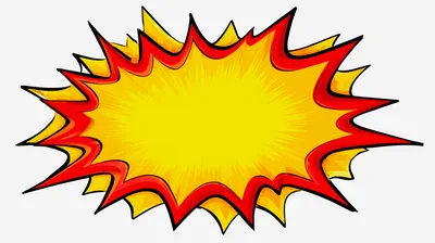 Comic Book Style Explosion Speech Bubble