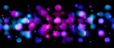 Abstract Background of Glowing Neon Circles