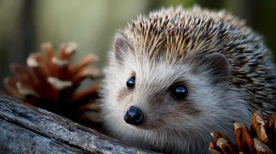 Close Up Portrait Of A Cute Hedgehog