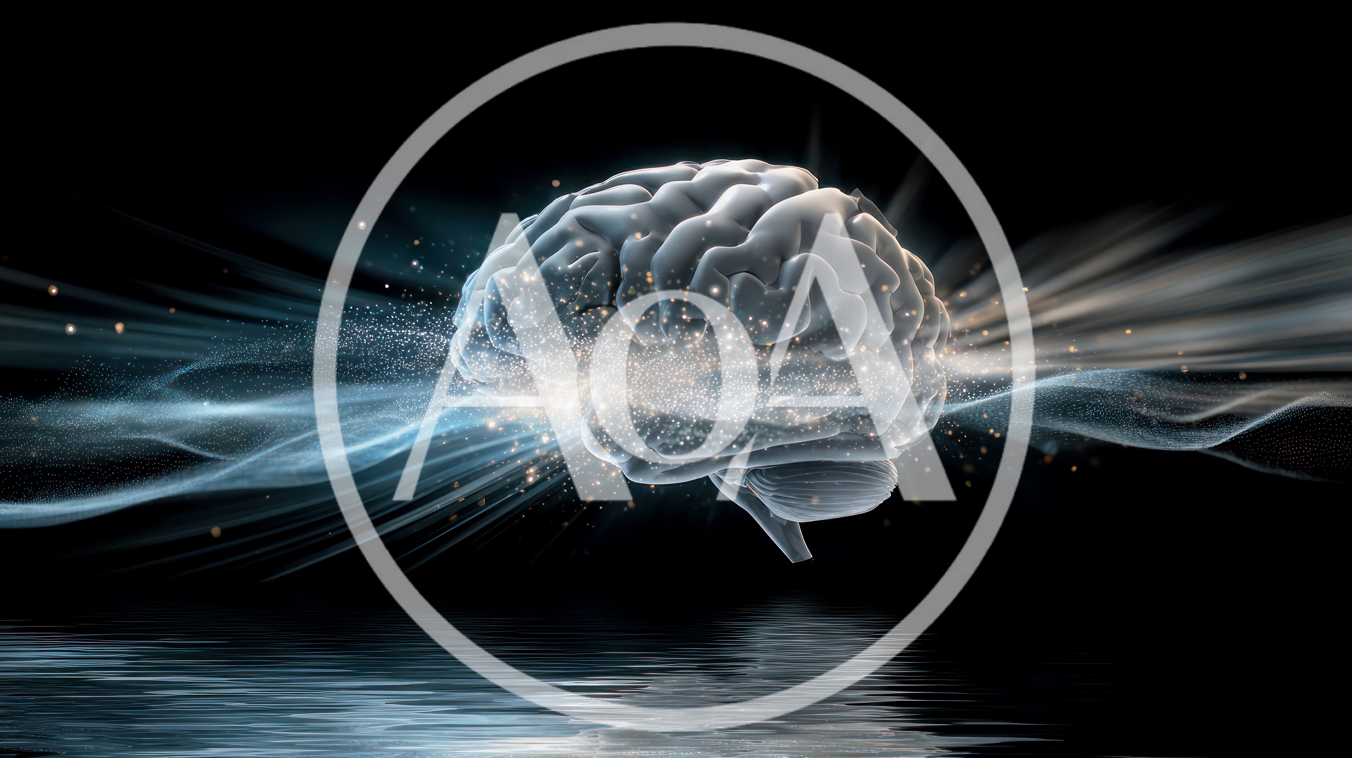 Digital Human Brain With Glowing Neural Network Particles
