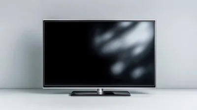 Modern Flat Screen Television On A Plain Background