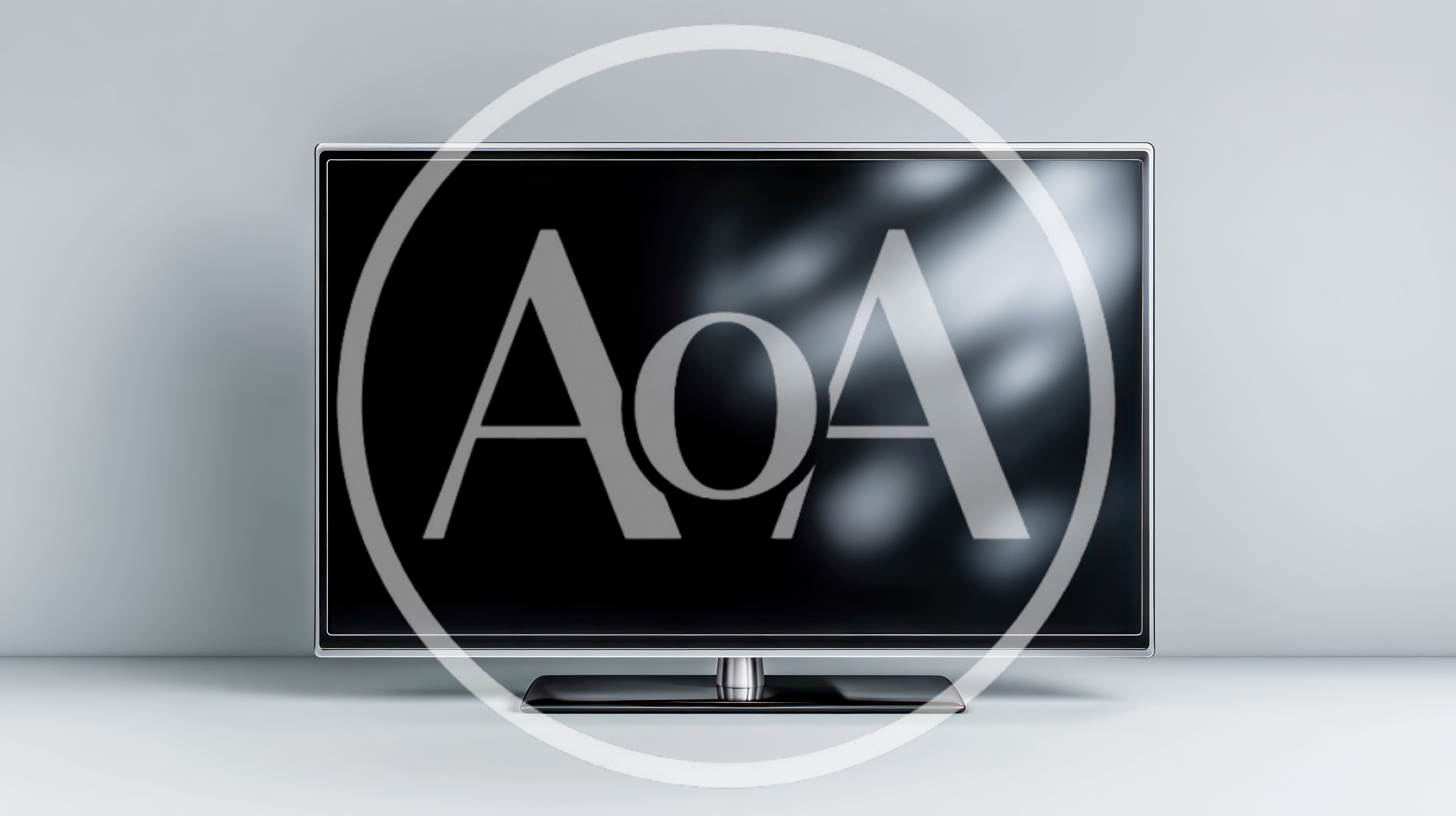 Modern Flat Screen Television On A Plain Background