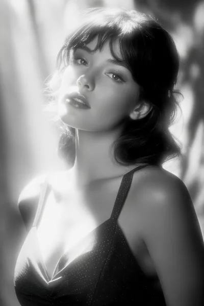 Portrait Of A Young Woman In Soft Sunlight