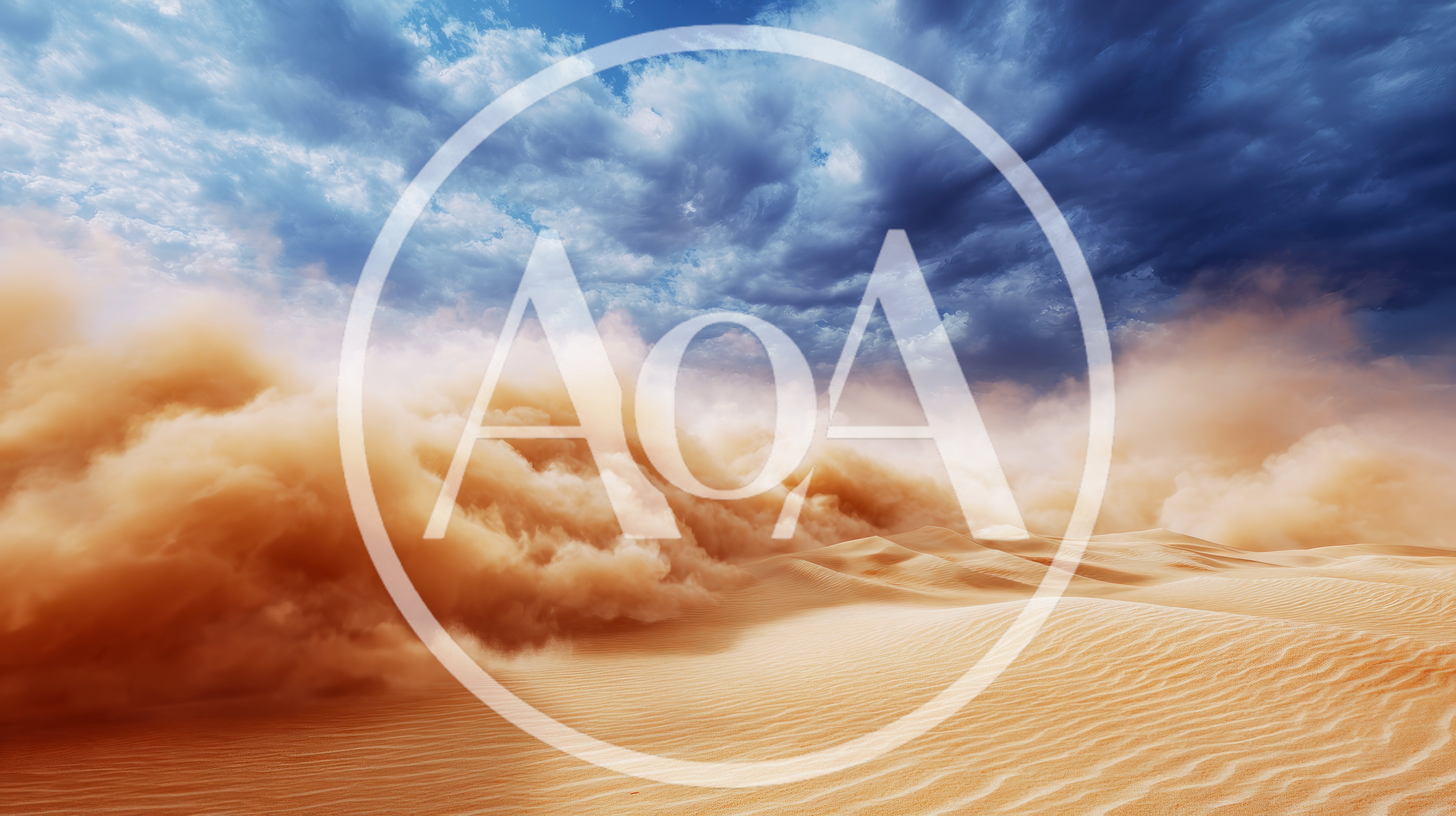 Massive Sandstorm Sweeping Across Arid Desert Landscape