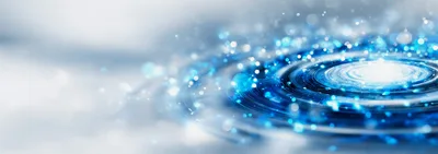 Abstract Blue Light Ripples And Particles
