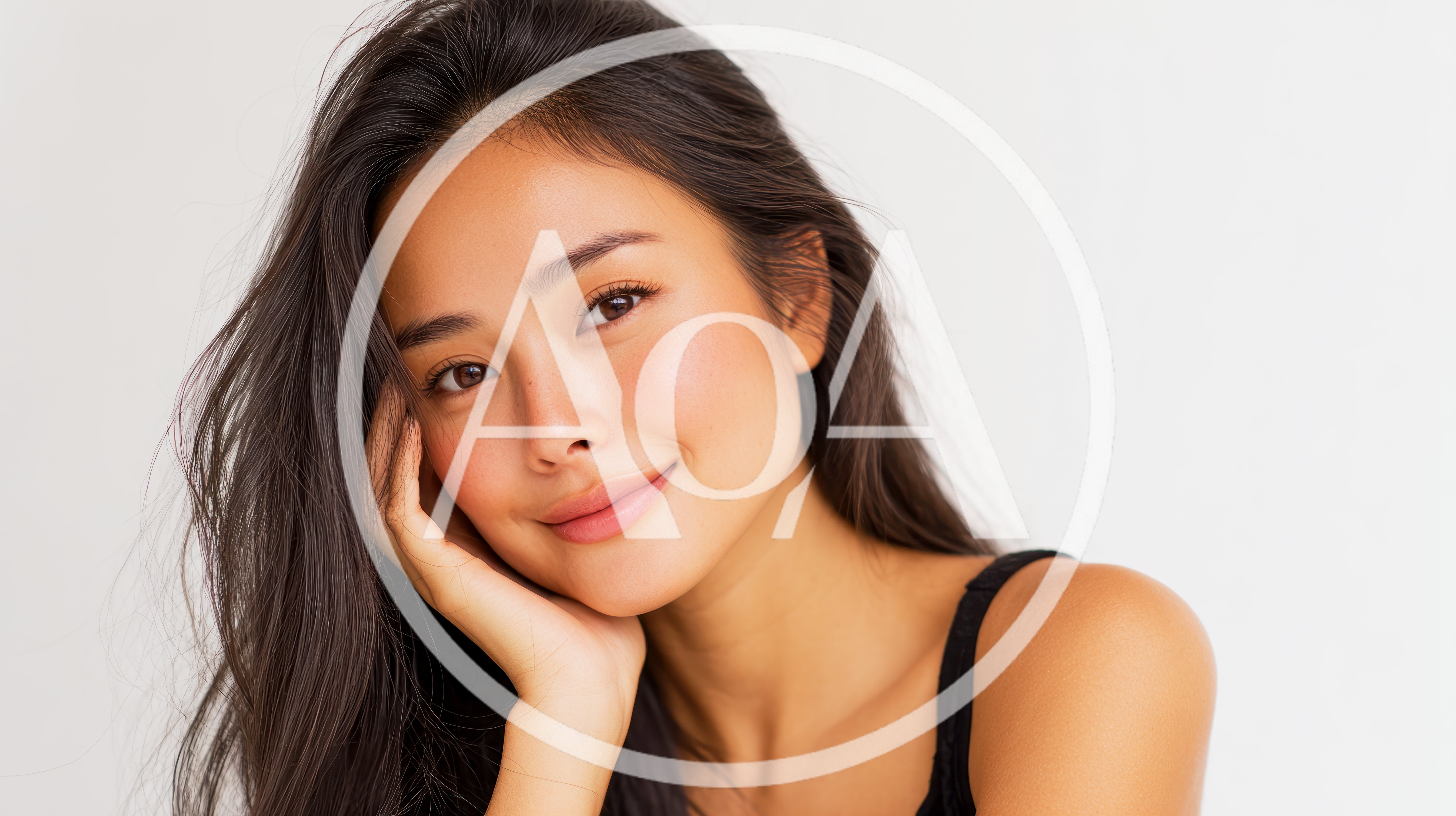 Portrait Of A Beautiful Young Asian Woman Smiling