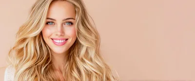 Portrait Of A Smiling Blonde Woman