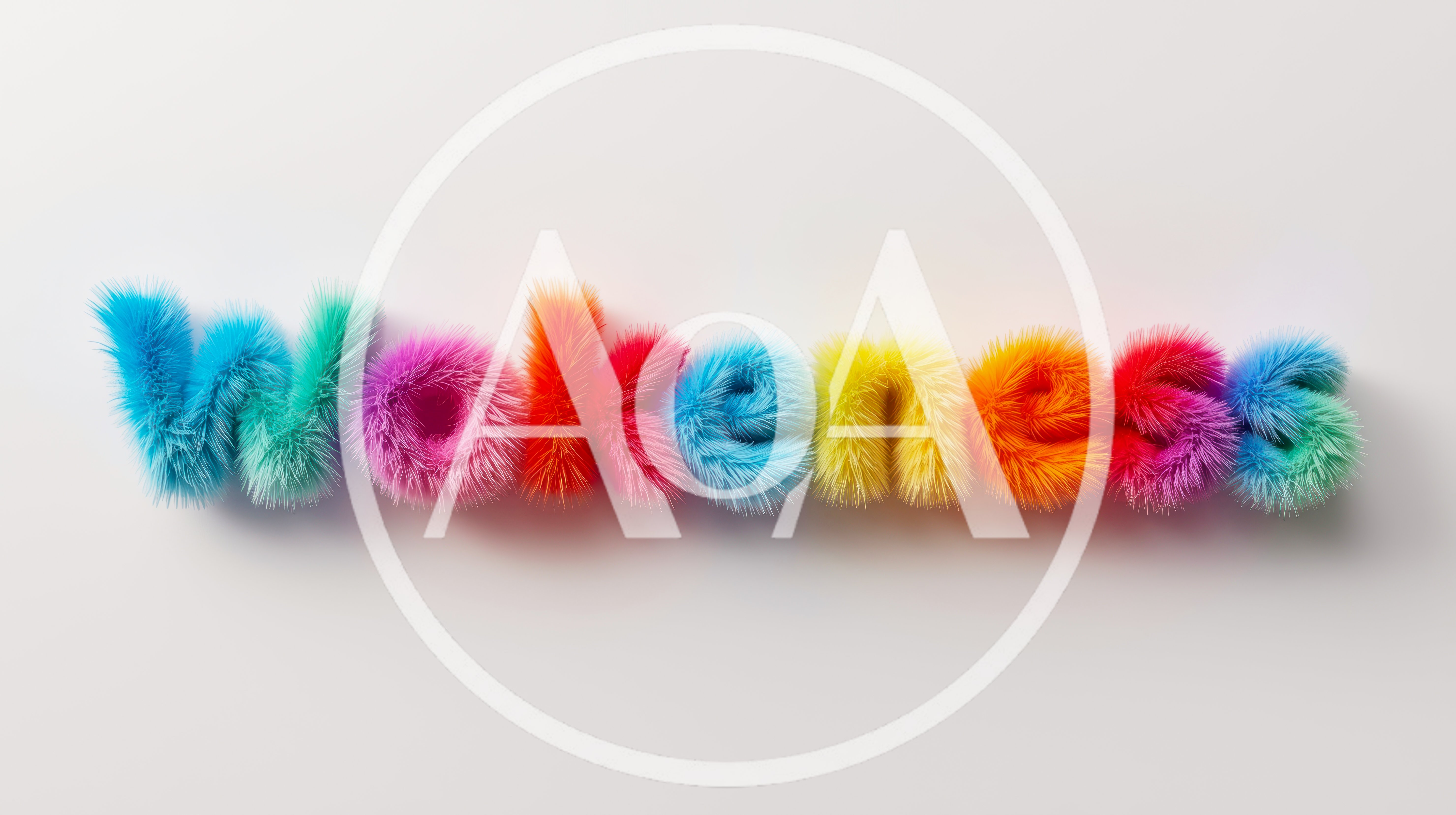 3D Rendered Fluffy Colorful Text Wokeness