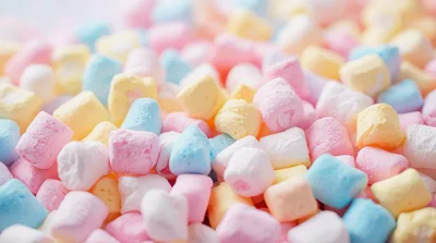 Colorful Mini Marshmallows Background