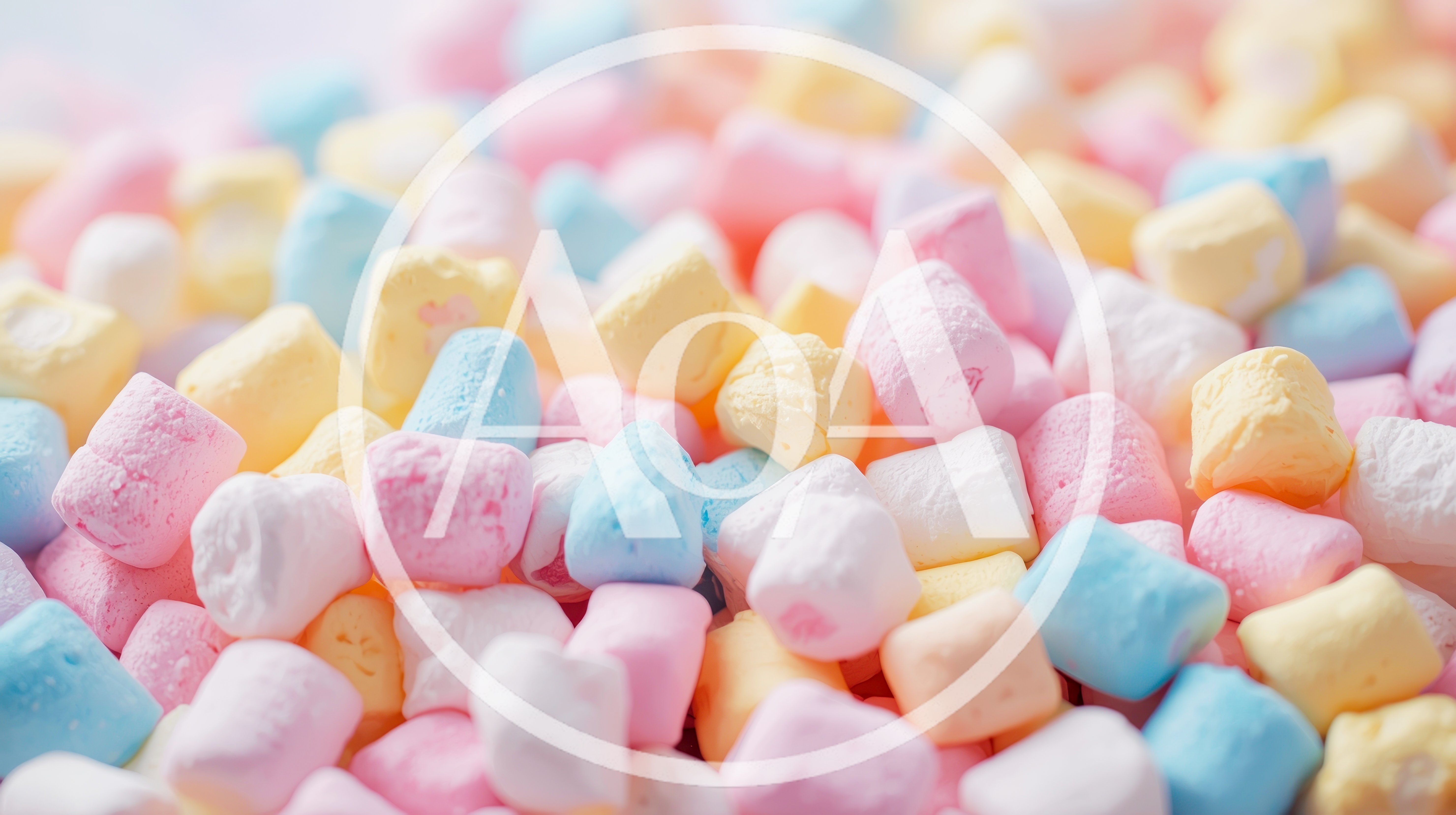 Colorful Mini Marshmallows Background